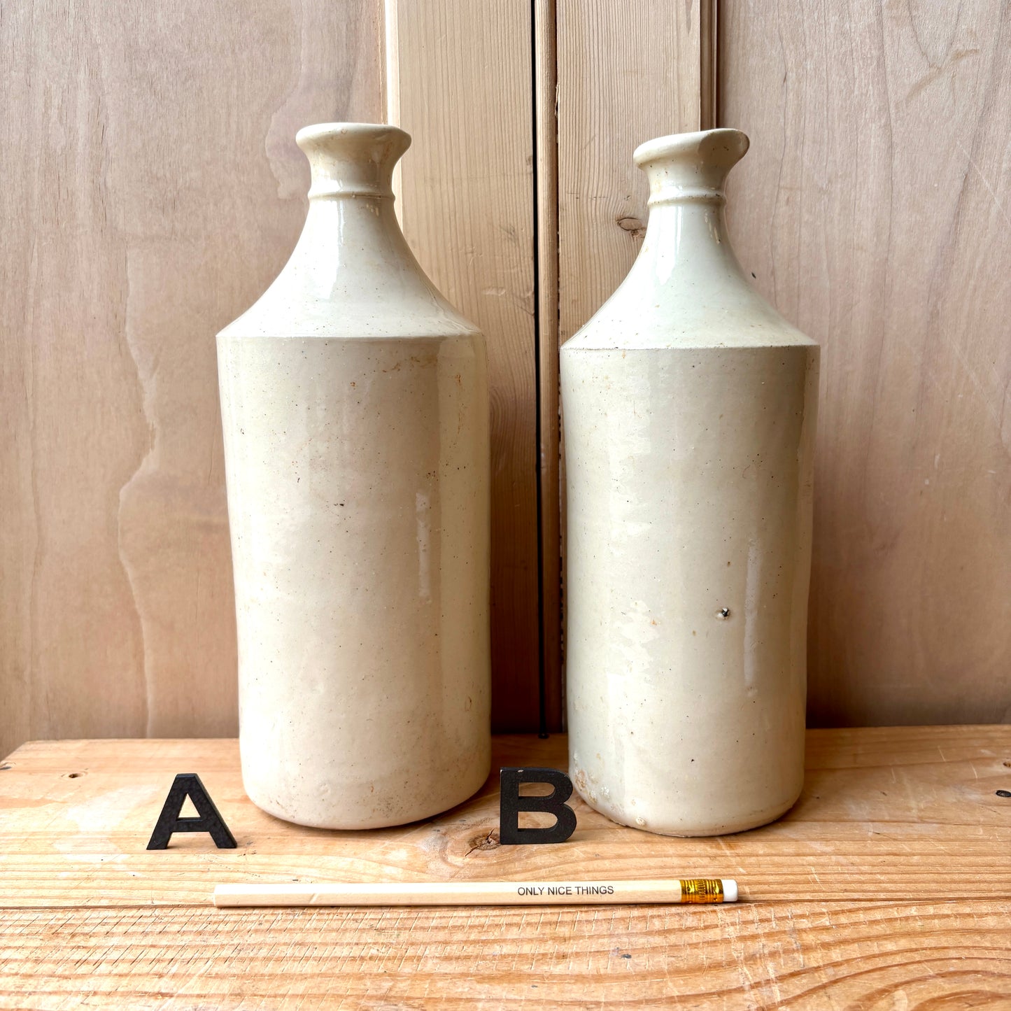 Small vintage stoneware bottles