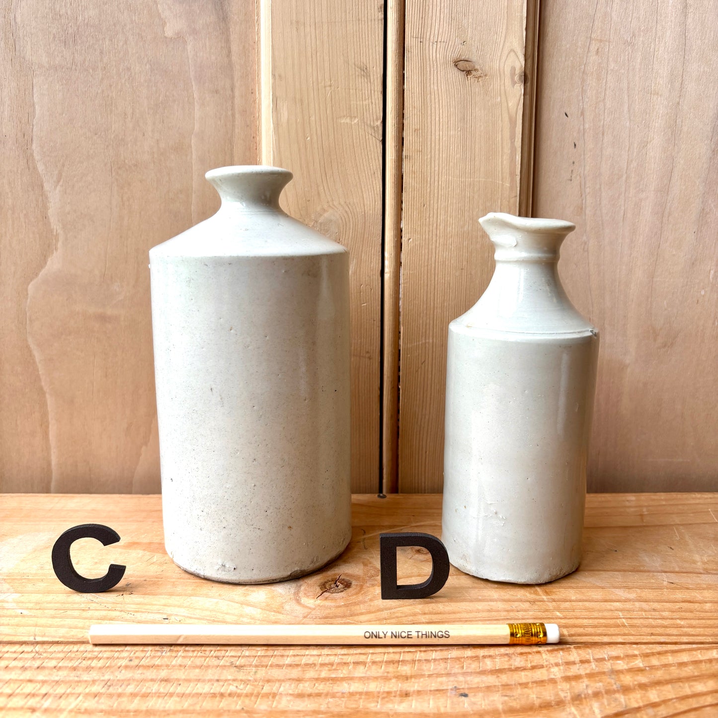Small vintage stoneware bottles
