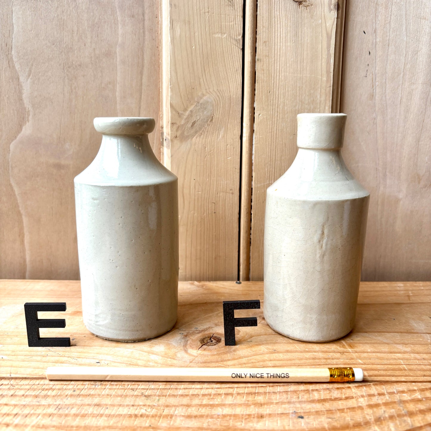 Small vintage stoneware bottles