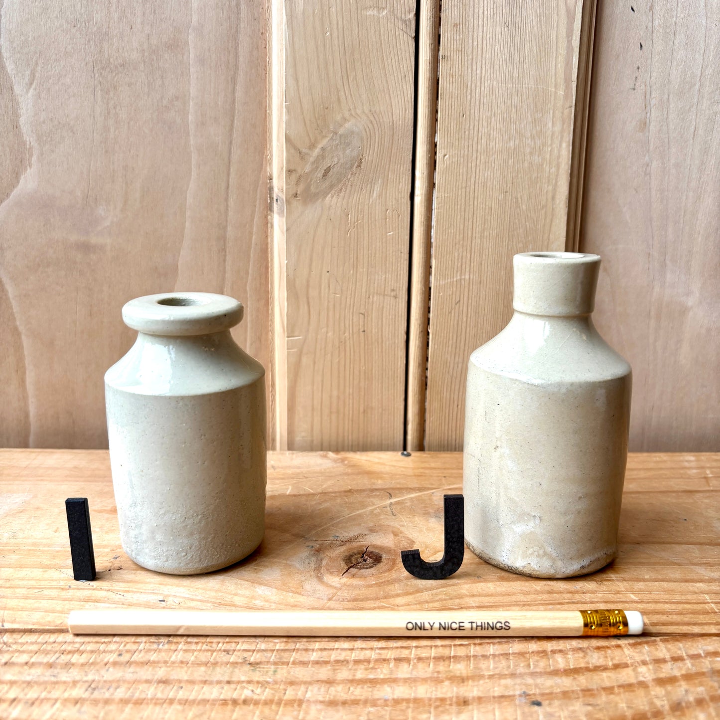 Small vintage stoneware bottles