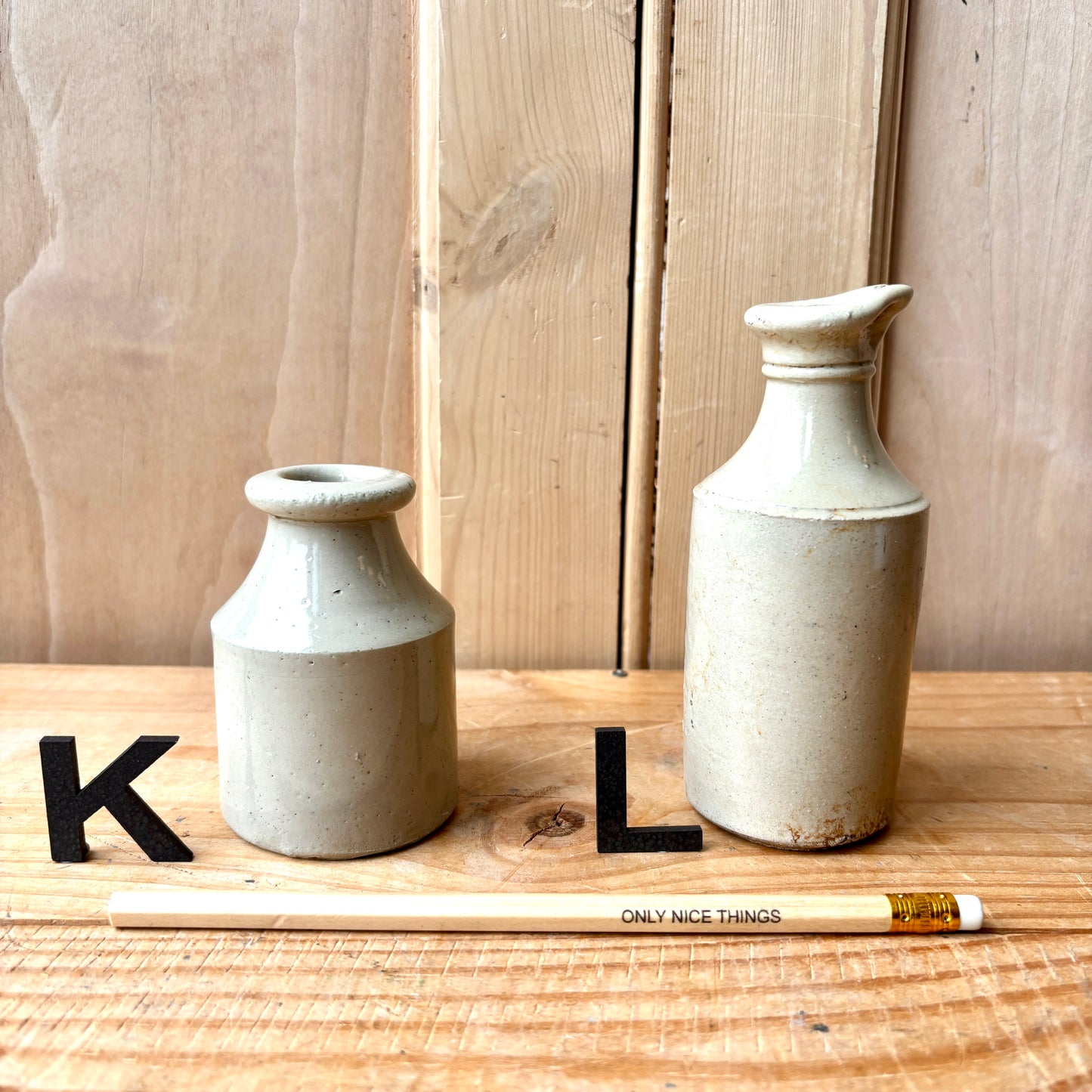 Small vintage stoneware bottles