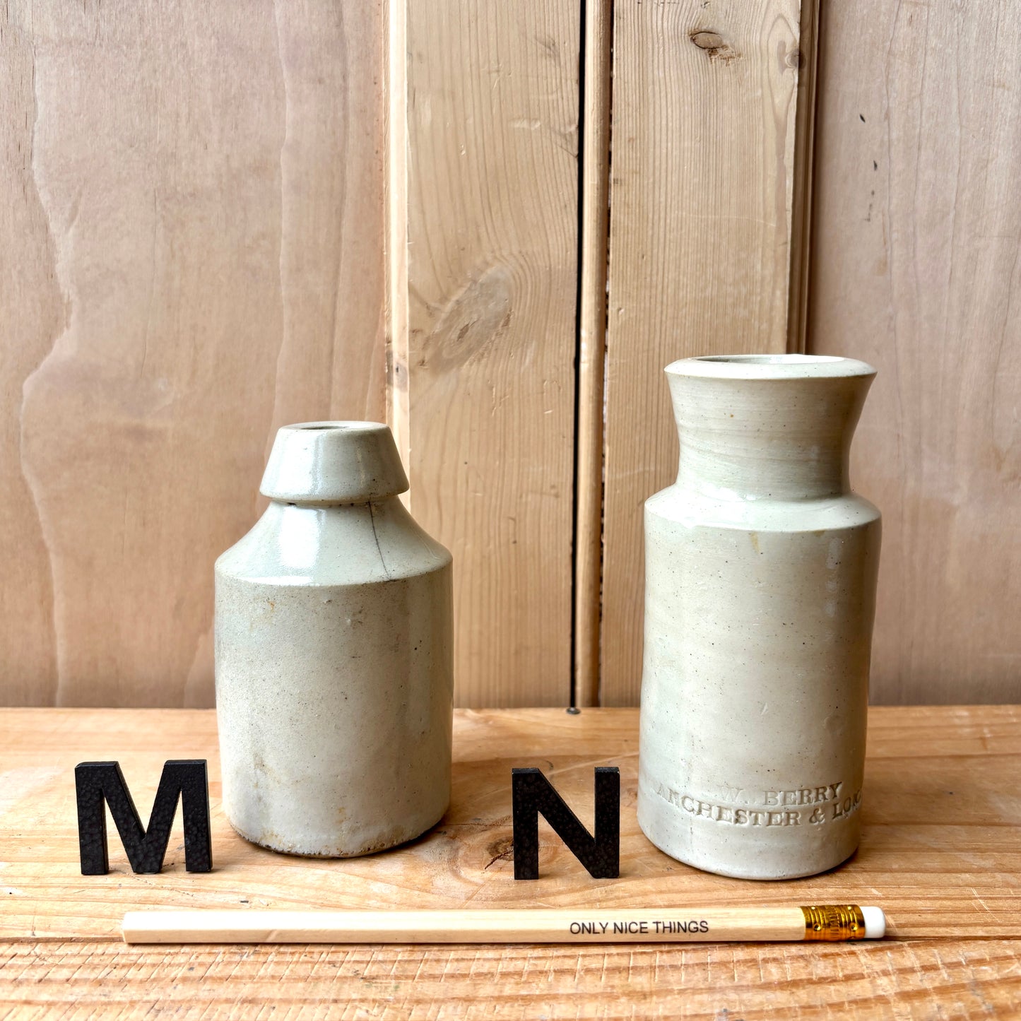Small vintage stoneware bottles