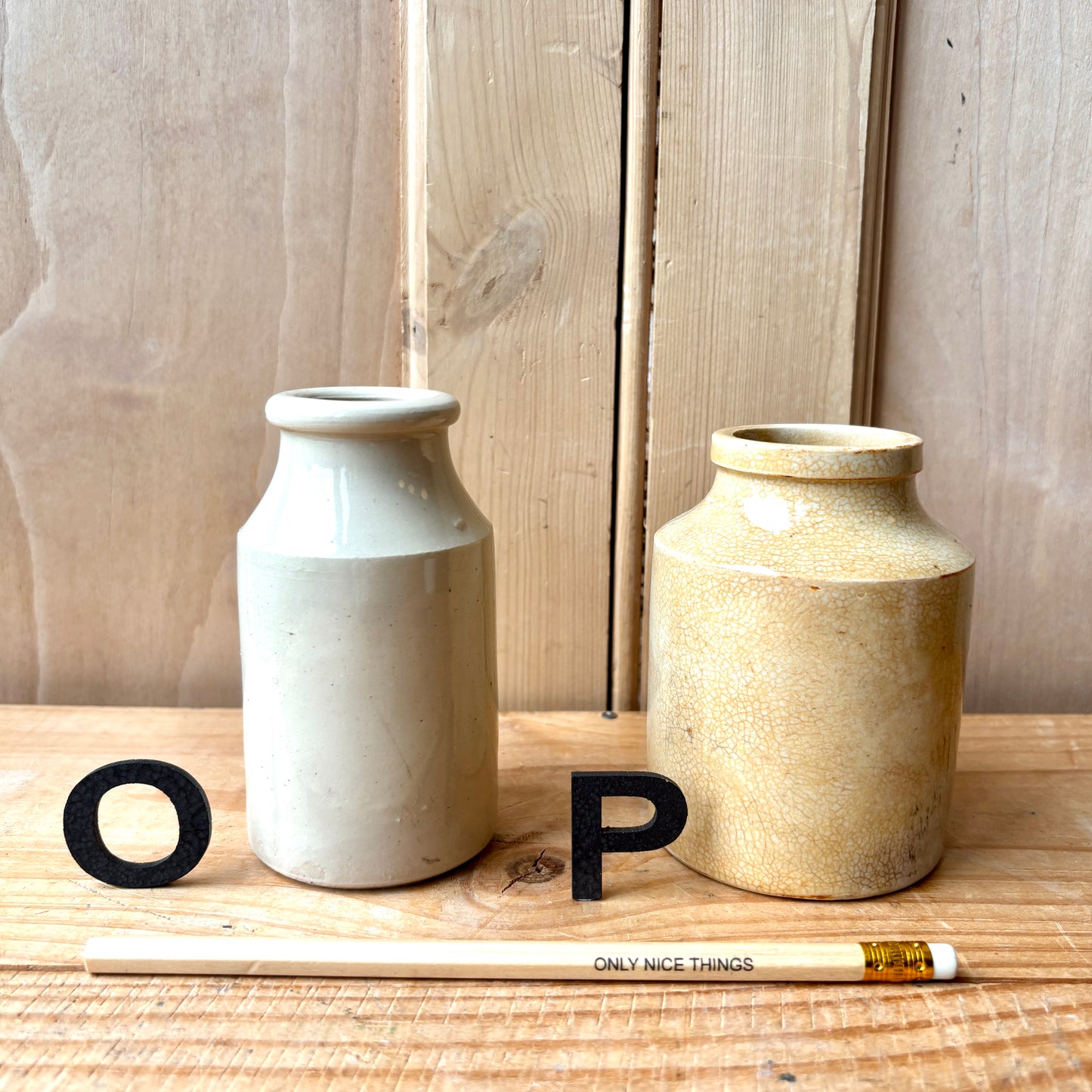 Small vintage stoneware bottles