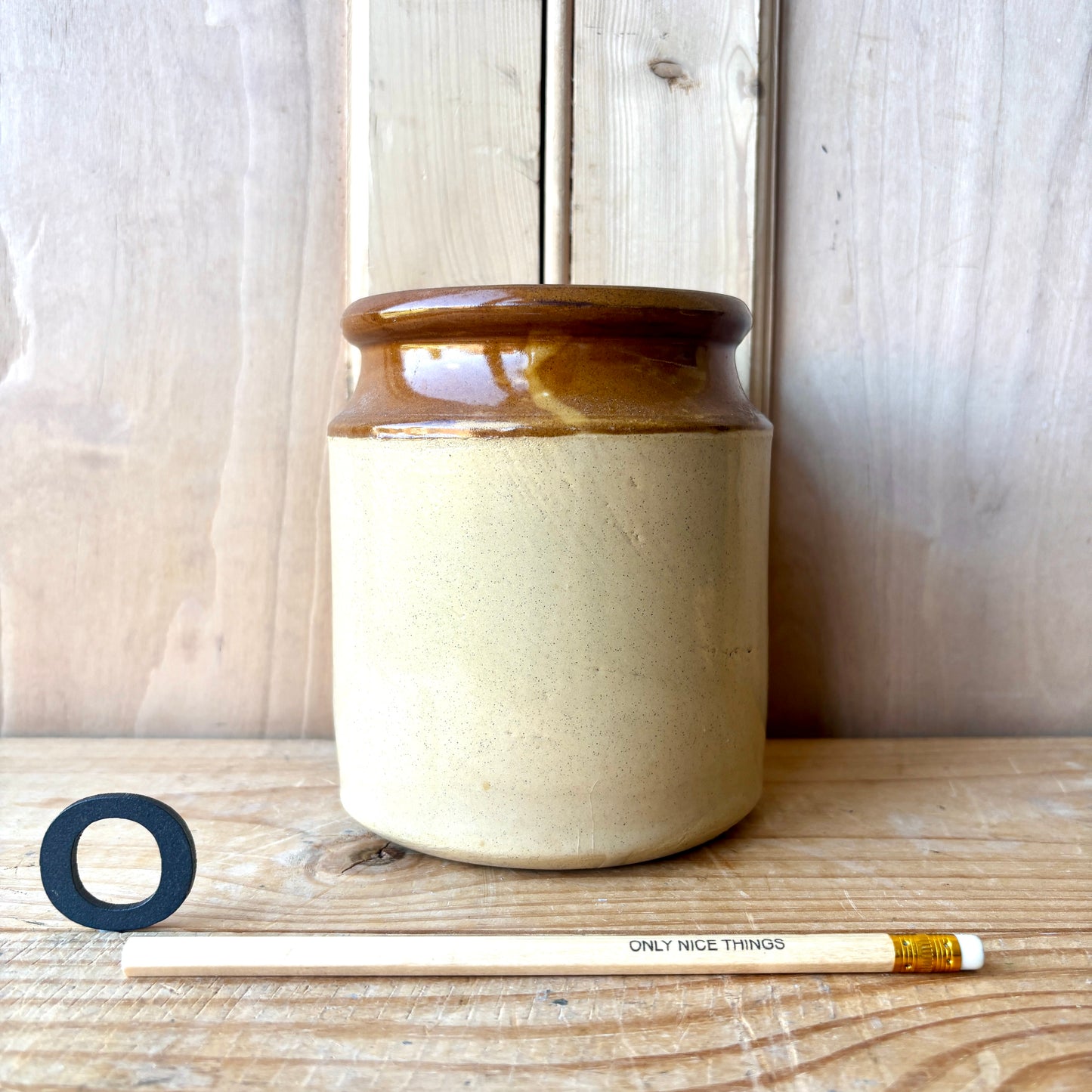 Vintage stoneware jars