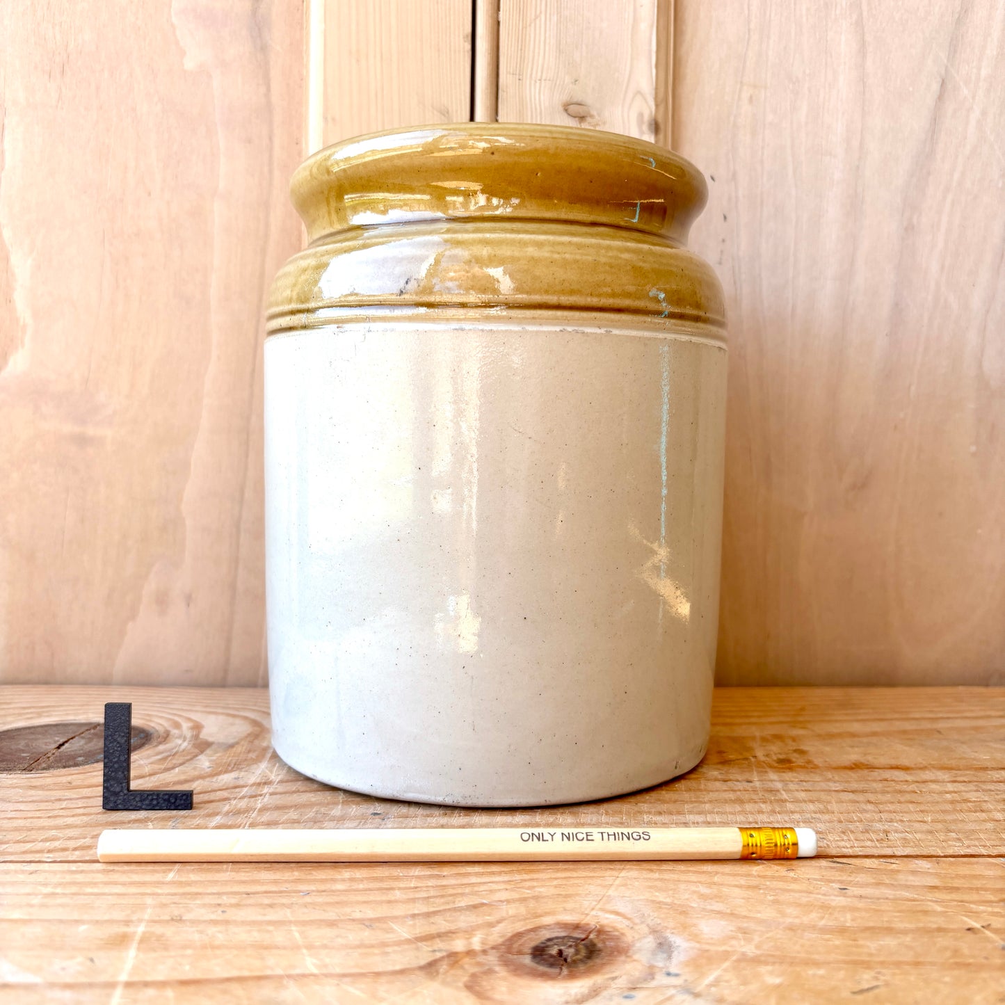 Vintage stoneware jars