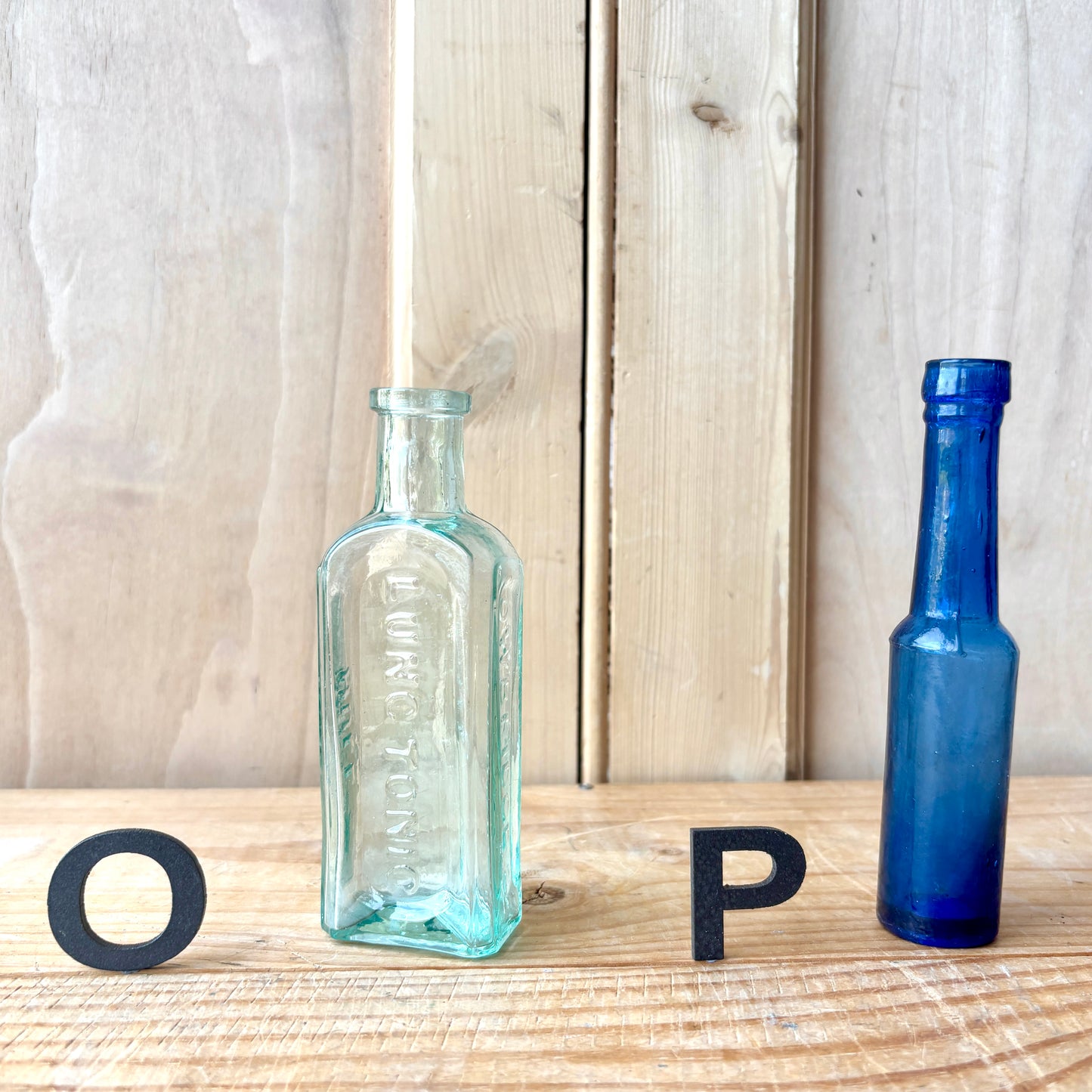 Vintage chemist and poison bottles
