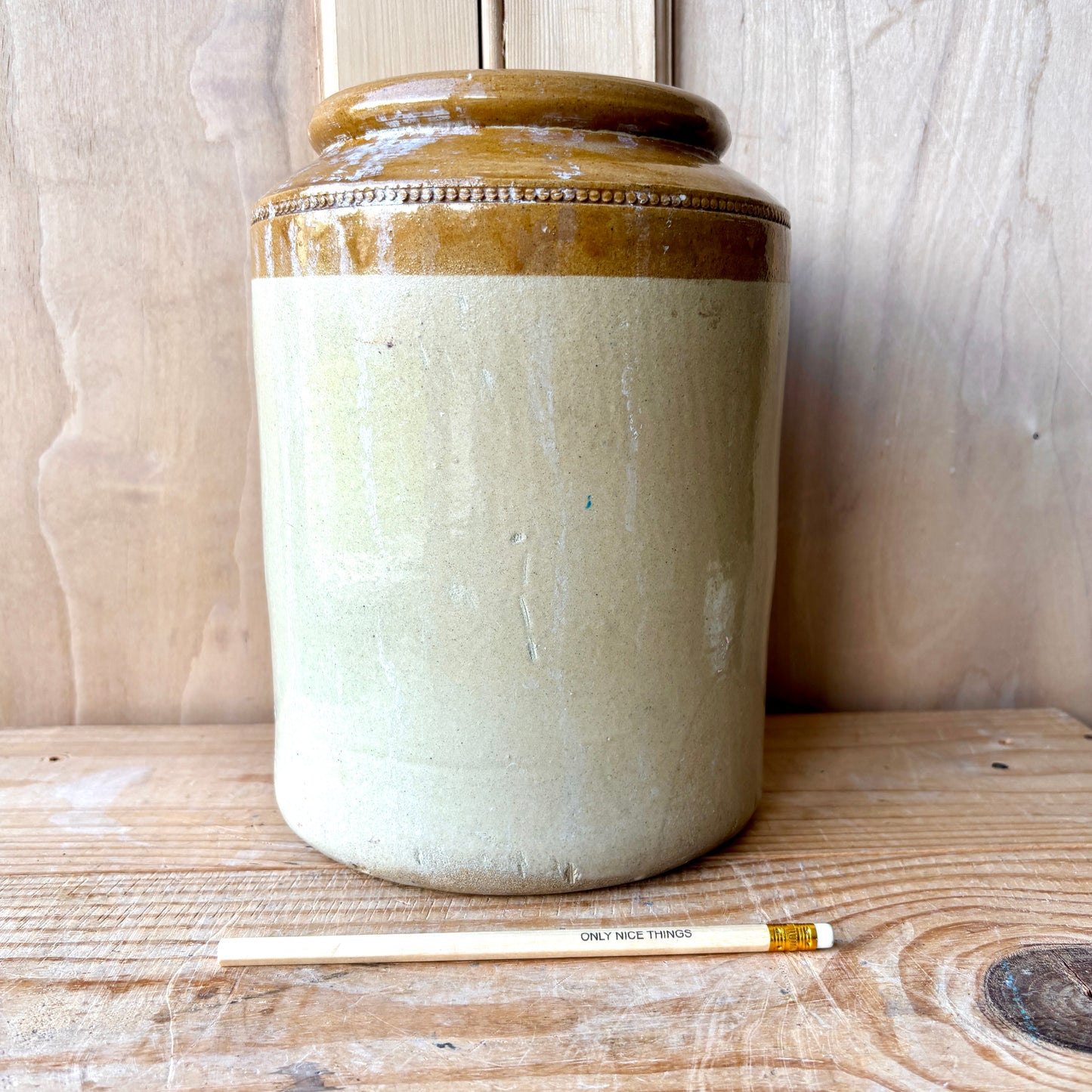 Vintage large stoneware jar