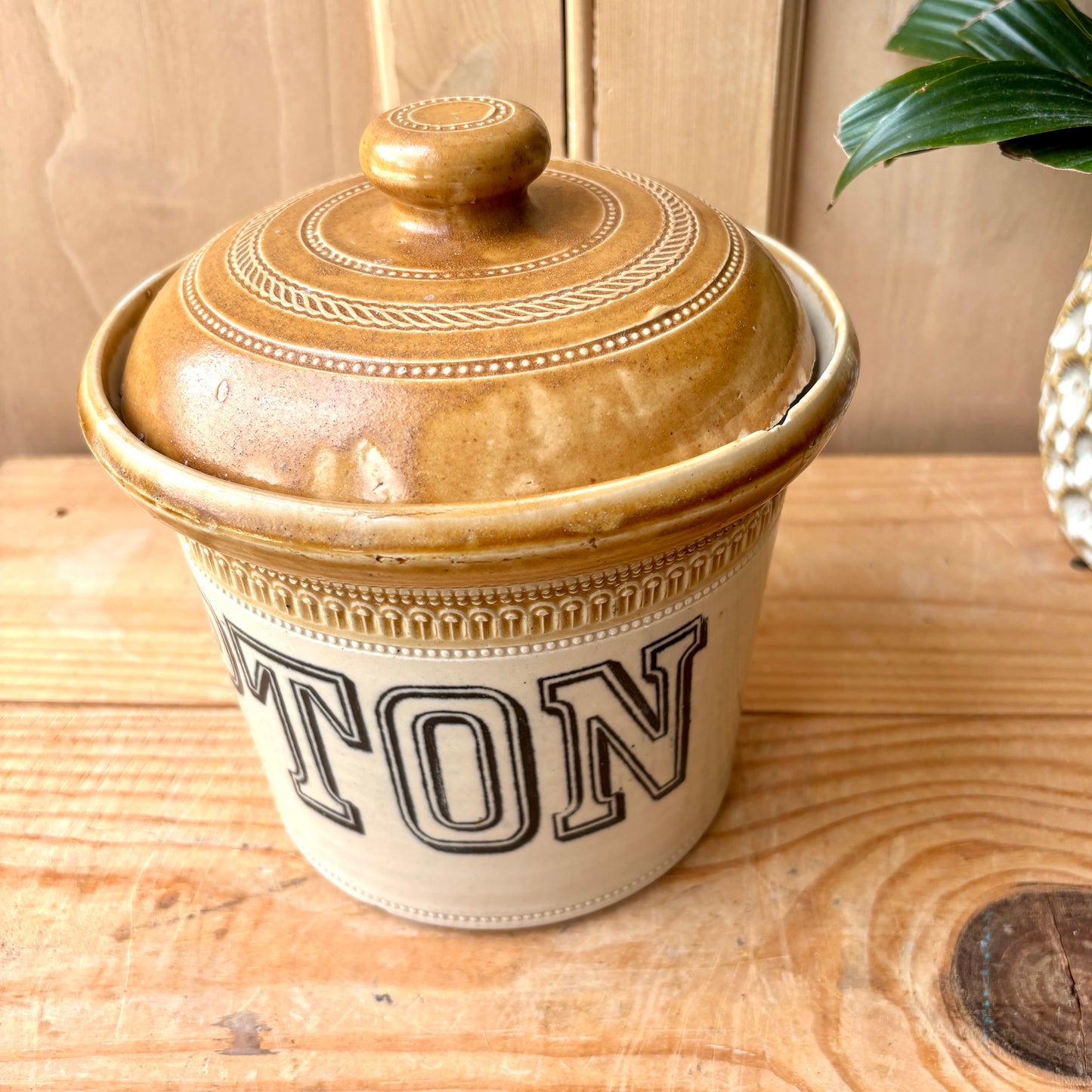 Large Lipton Vintage 4lb Stoneware Tea Jar