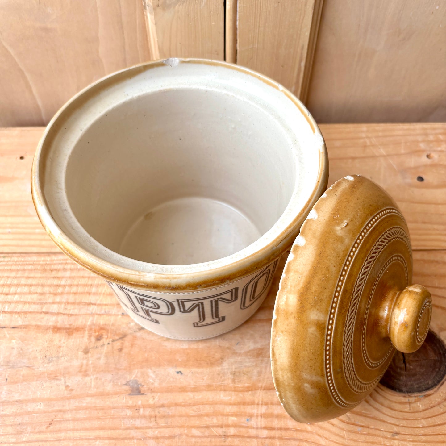 Large Lipton Vintage 4lb Stoneware Tea Jar
