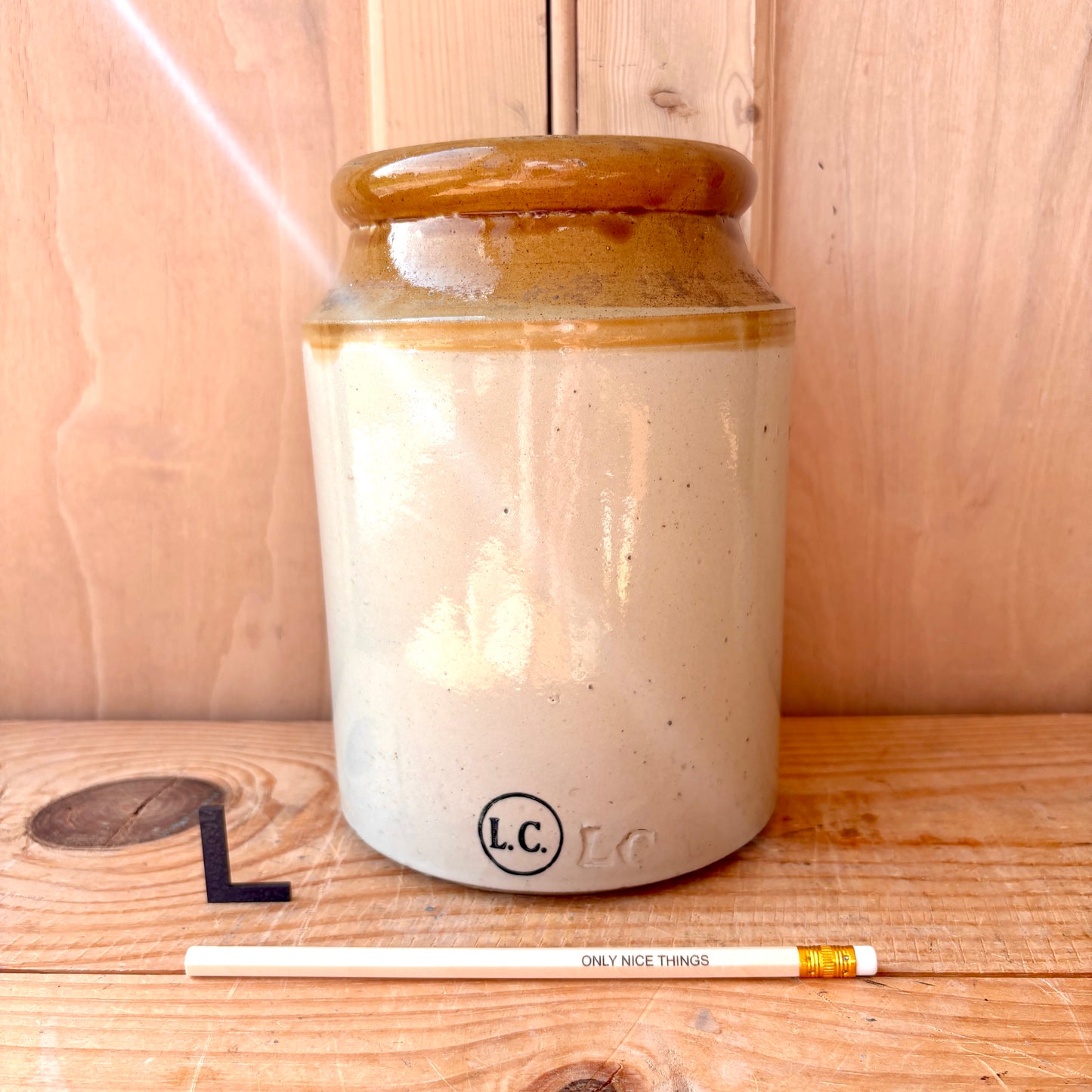 Vintage stoneware jars