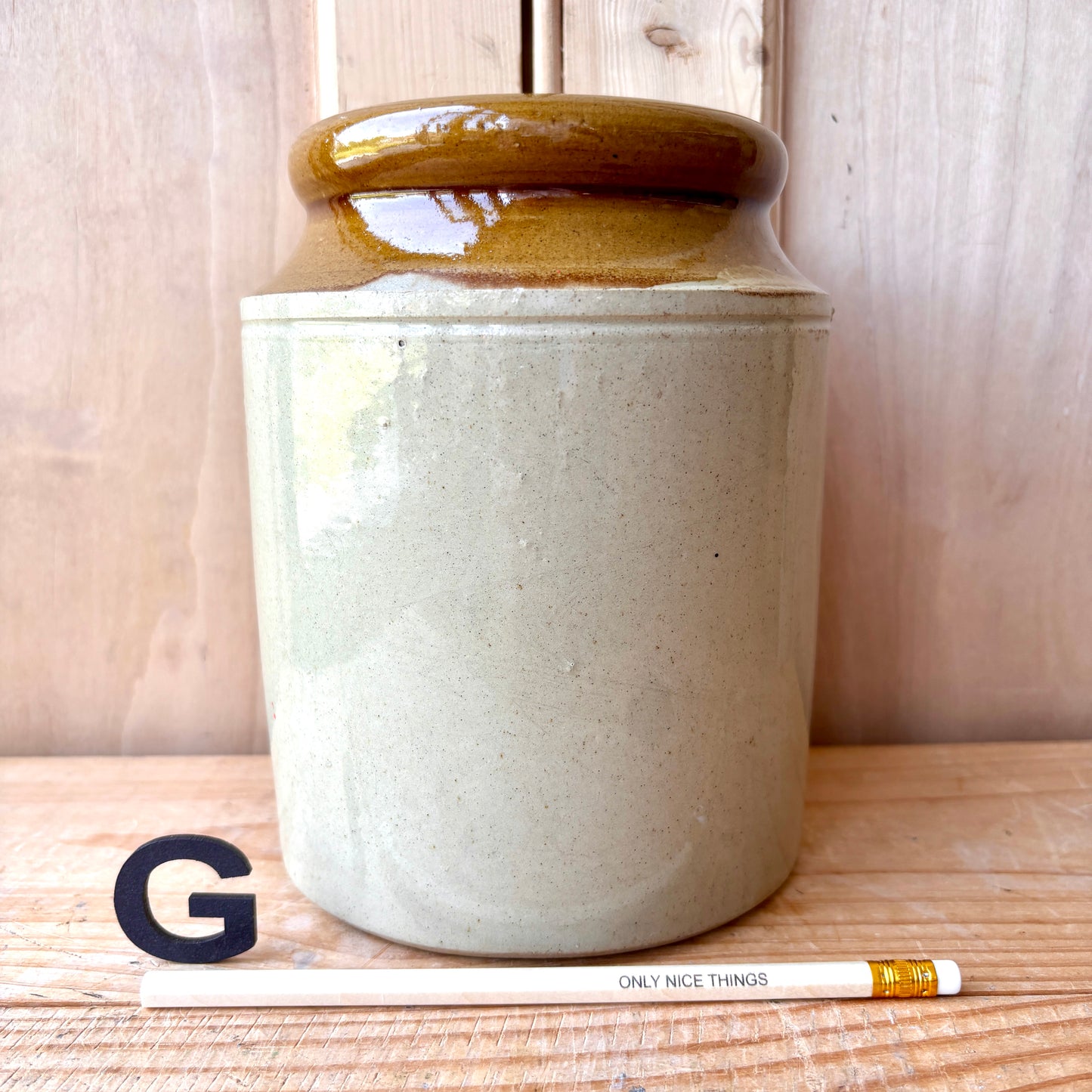 Vintage stoneware jars