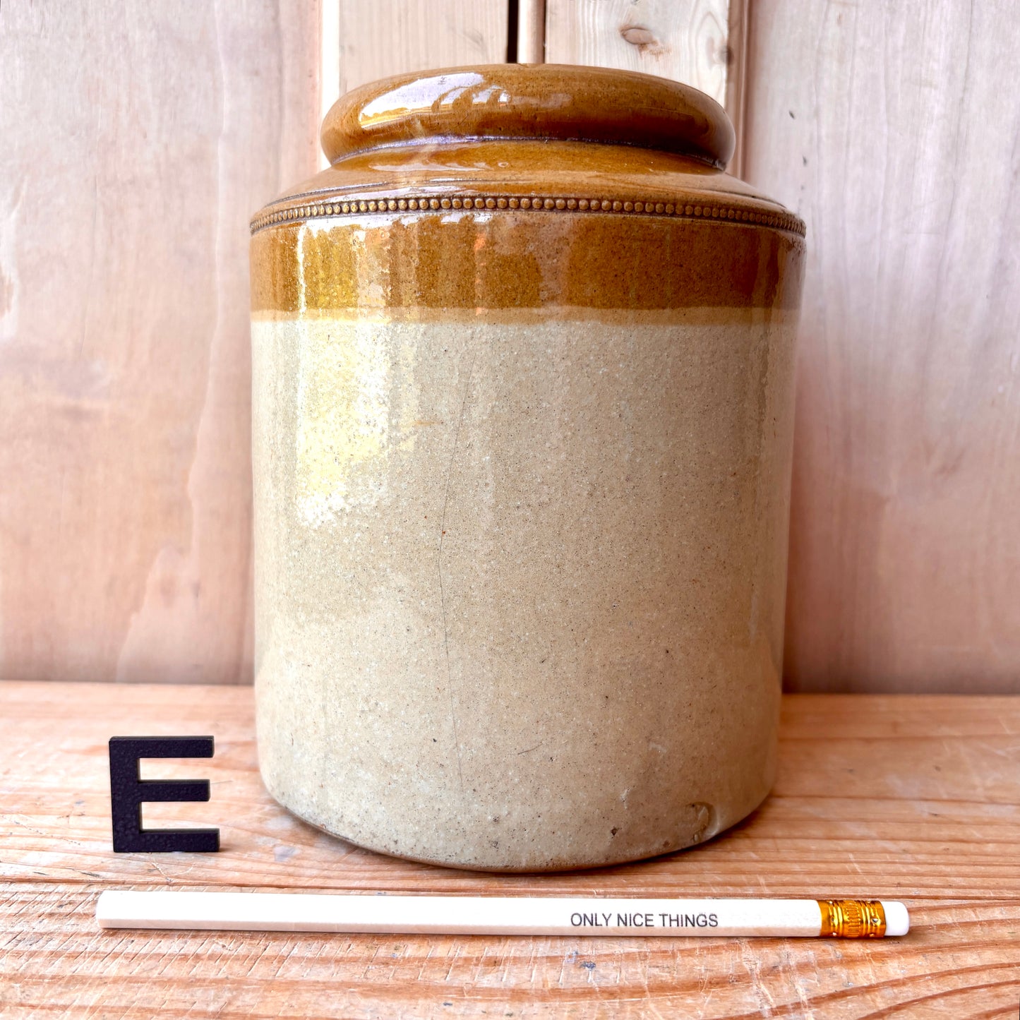Vintage stoneware jars