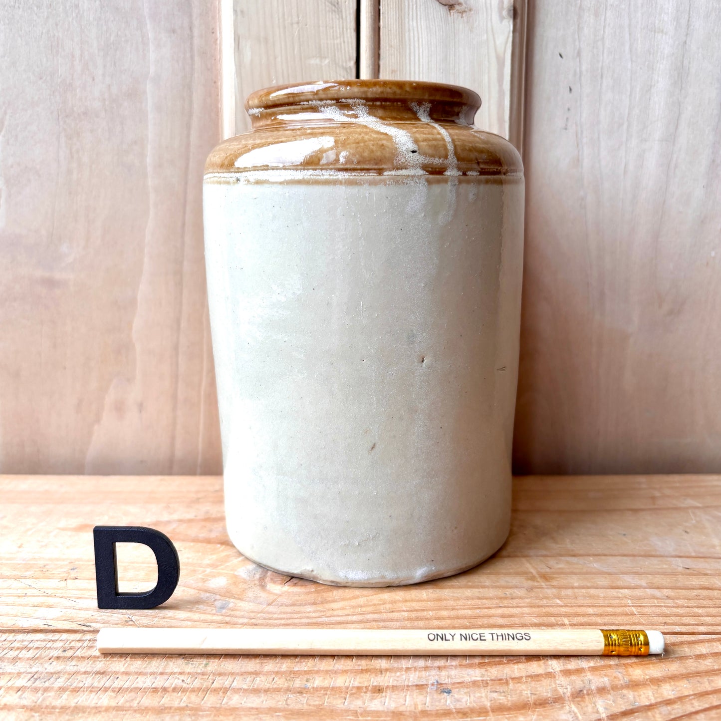 Vintage stoneware jars