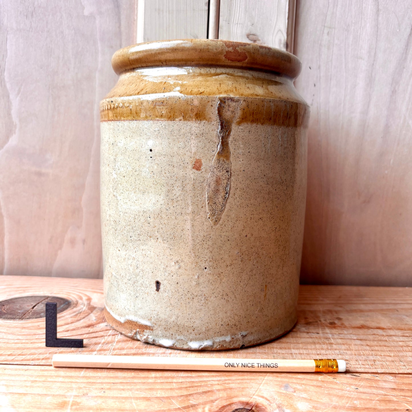 Vintage stoneware jars