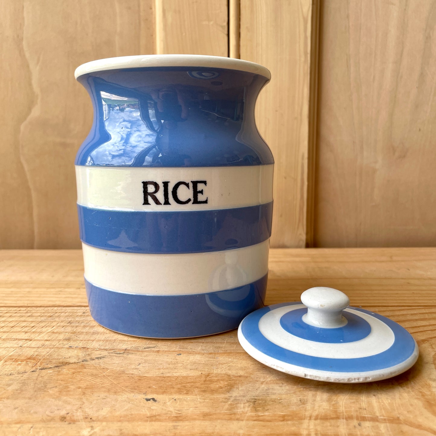Vintage TG Green Rice Jar