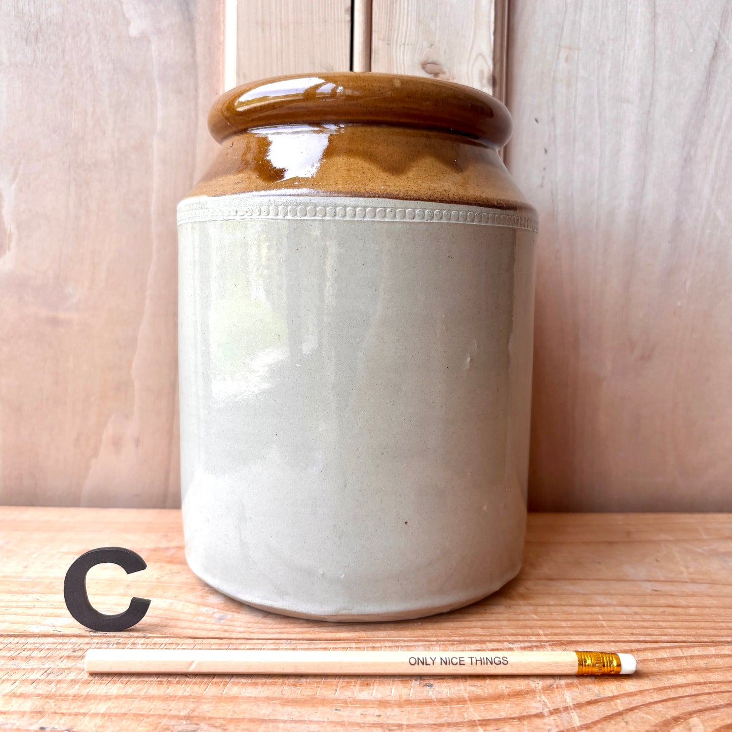 Vintage stoneware jars