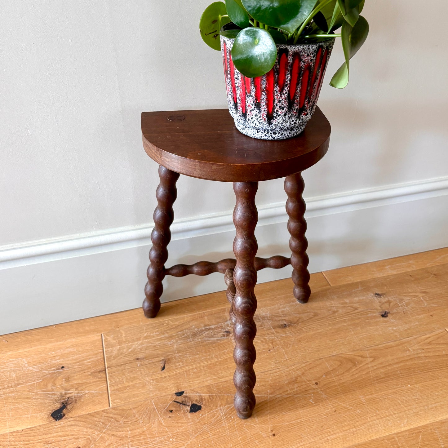 Vintage French Tripod  Bobbin Stool