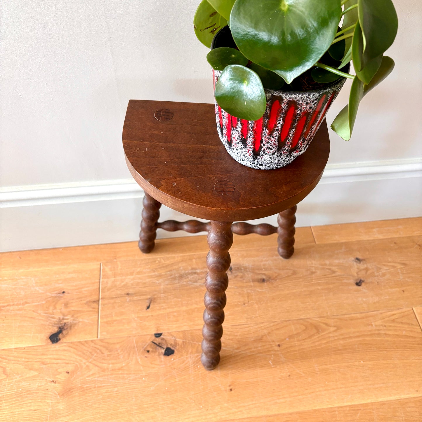 Vintage French Tripod  Bobbin Stool