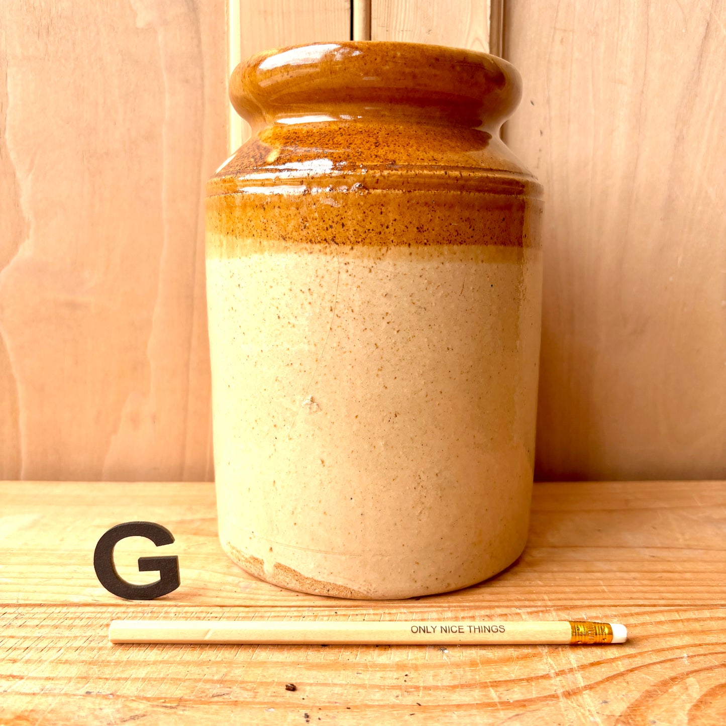 Vintage stoneware jars