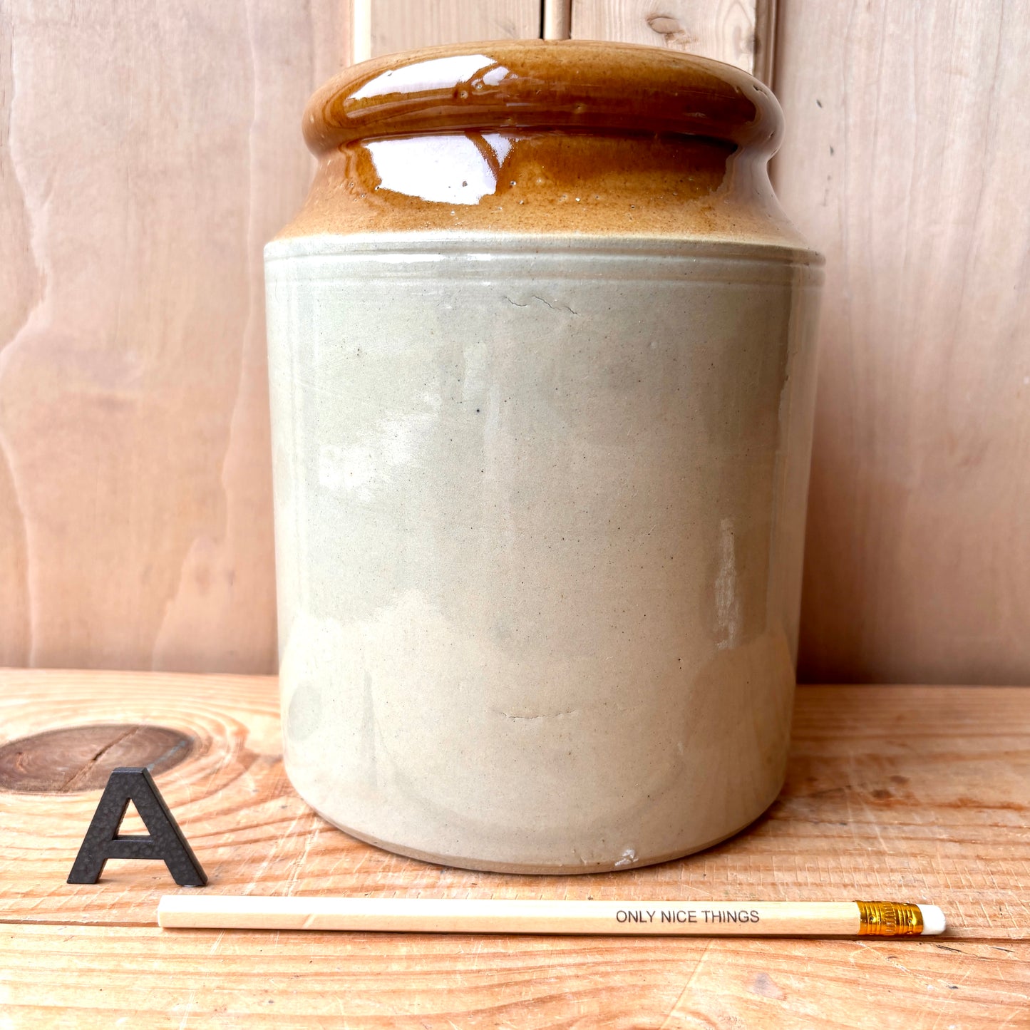Vintage stoneware jars