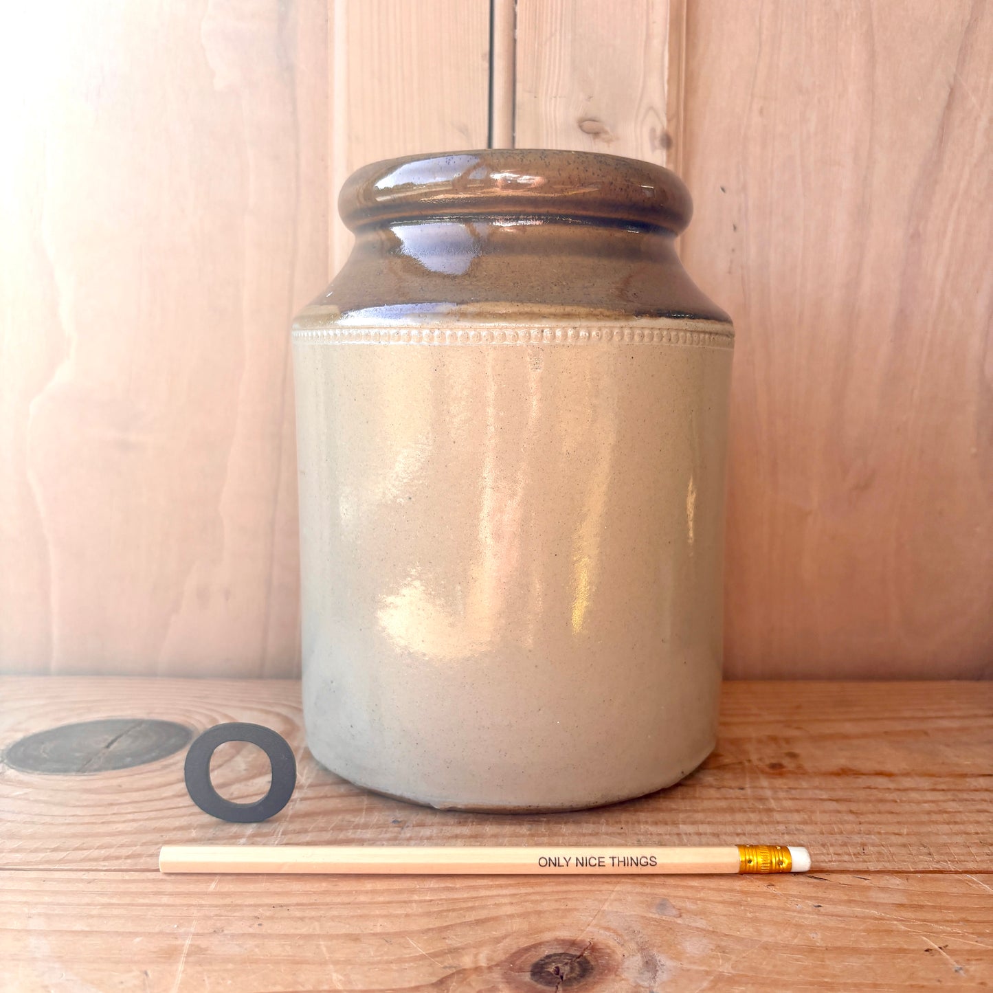Vintage stoneware jars