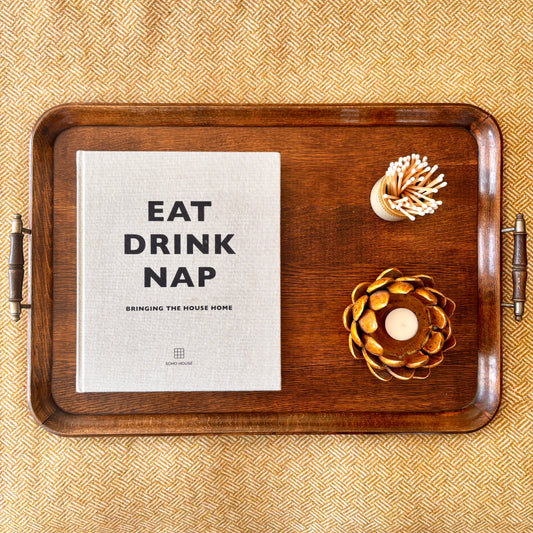 Large Vintage Hardwood Tray