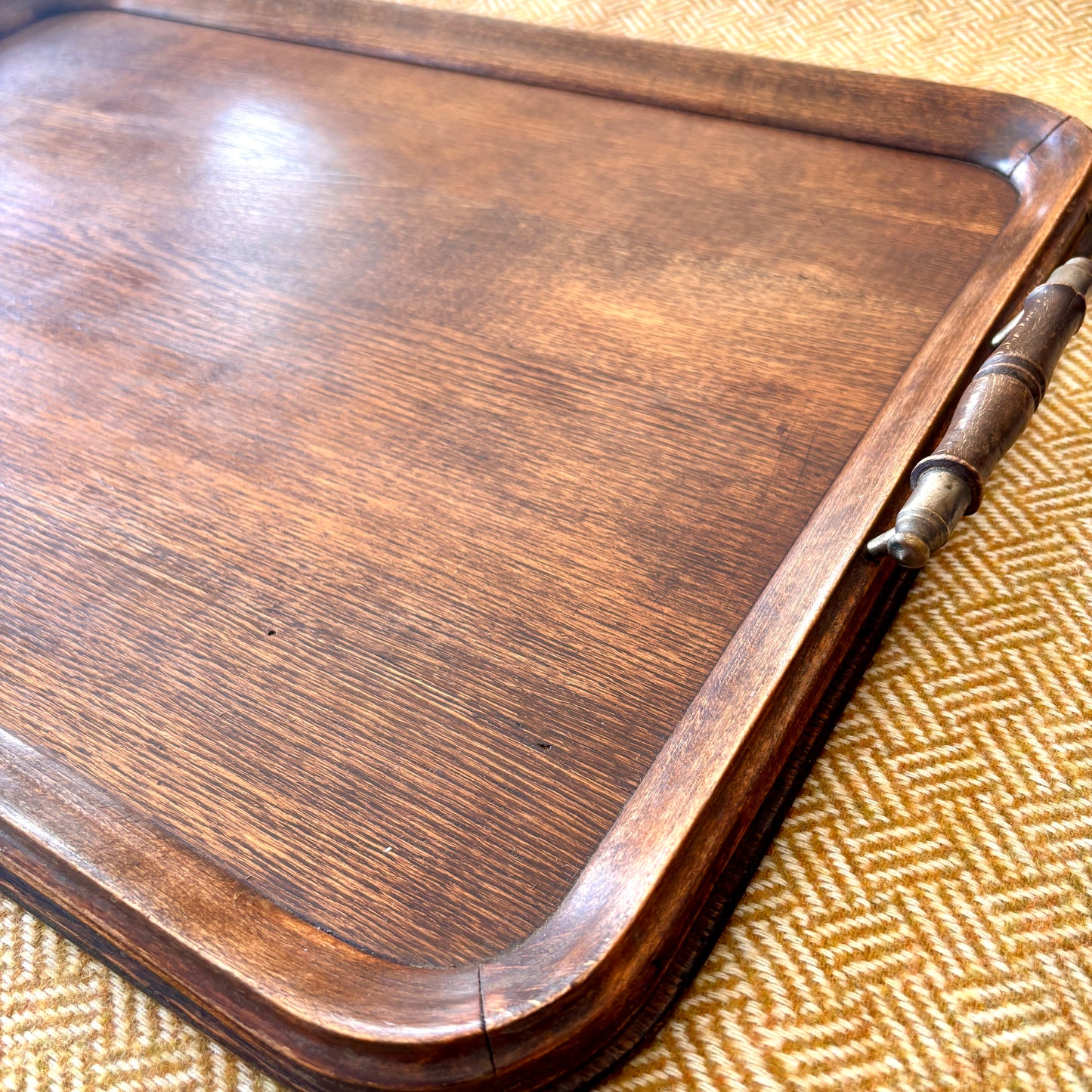 Large Vintage Hardwood Tray