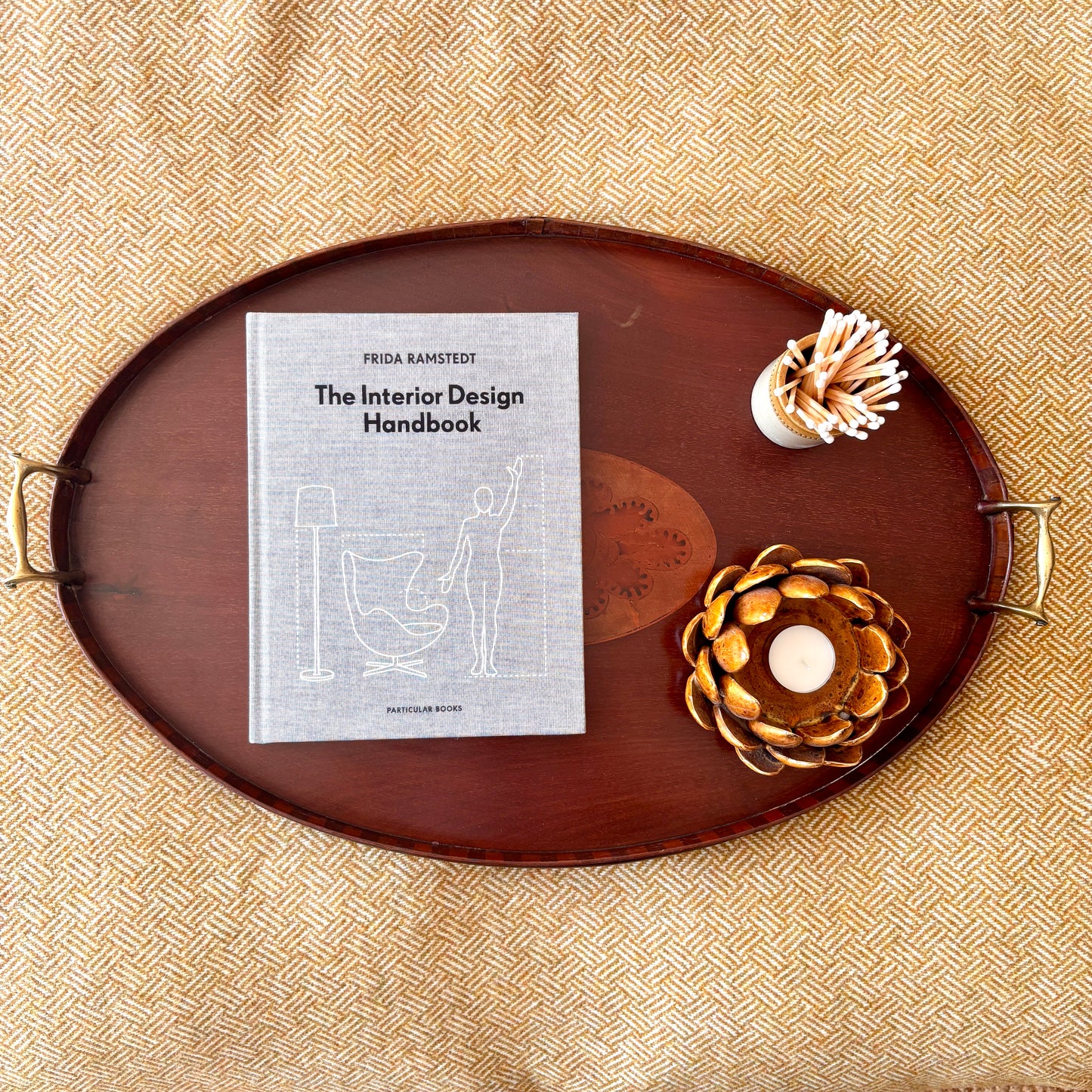 Vintage Oval Hardwood Tray