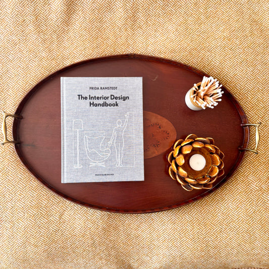 Vintage Oval Hardwood Tray