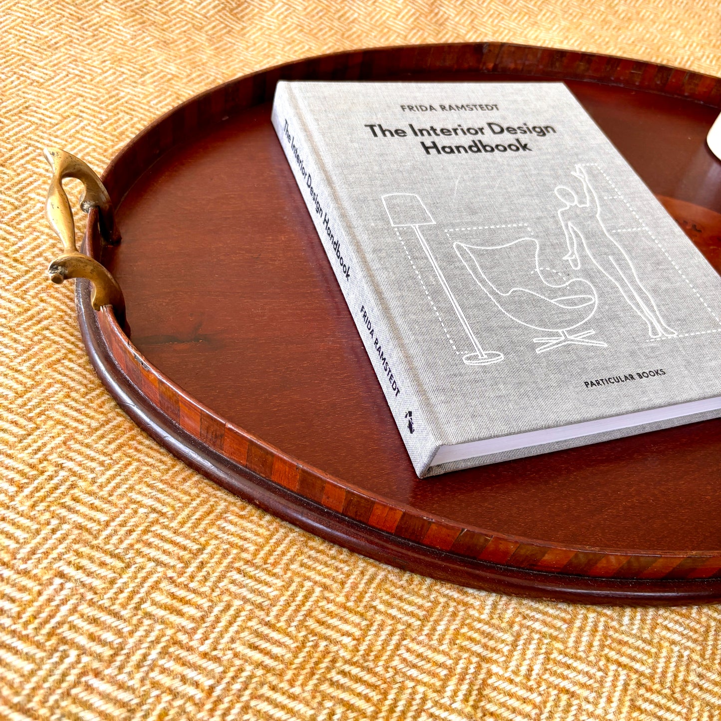 Vintage Oval Hardwood Tray