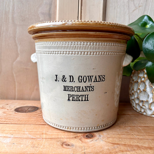 Large Vintage 8lb Stoneware Butter Crock
