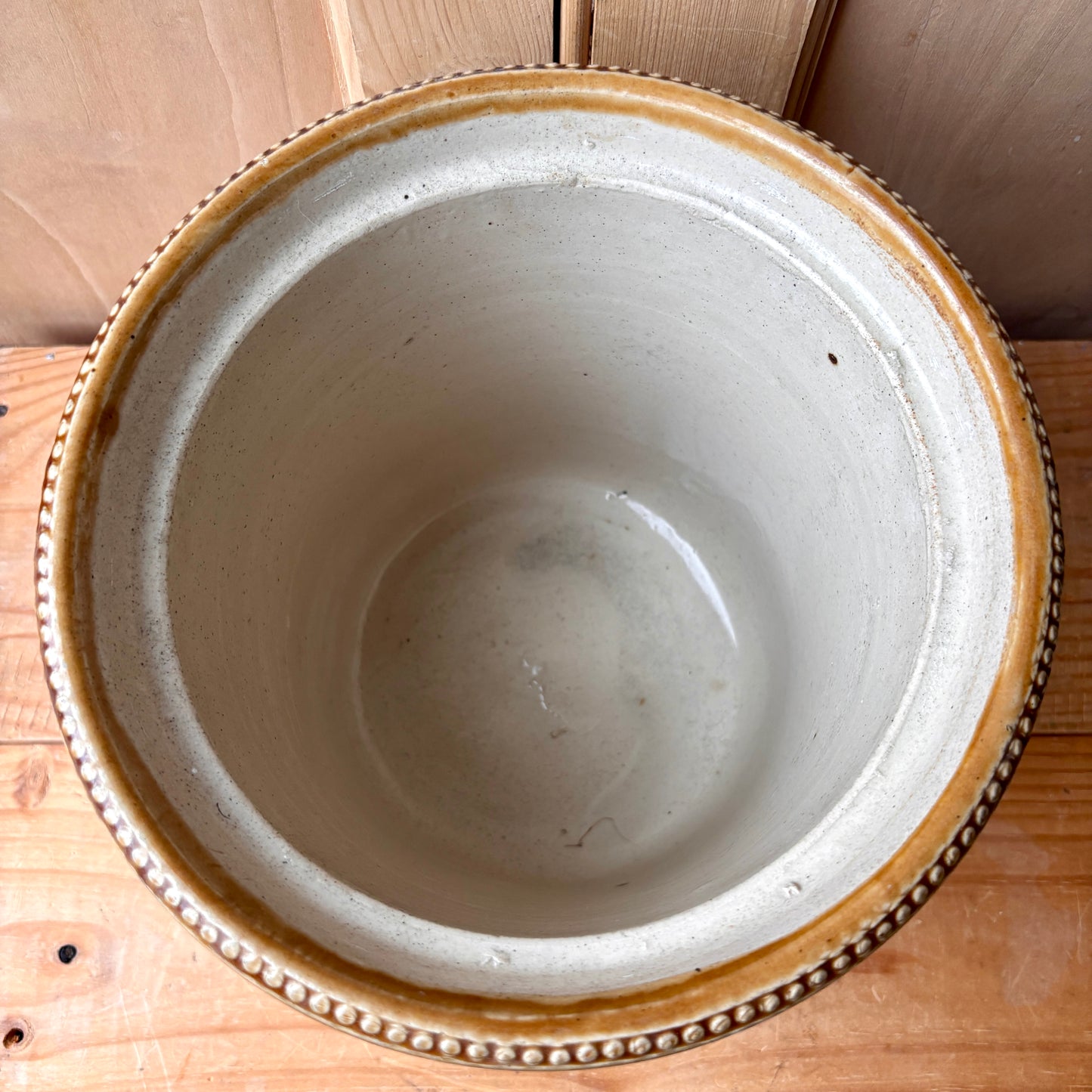 Large Vintage 8lb Stoneware Butter Crock