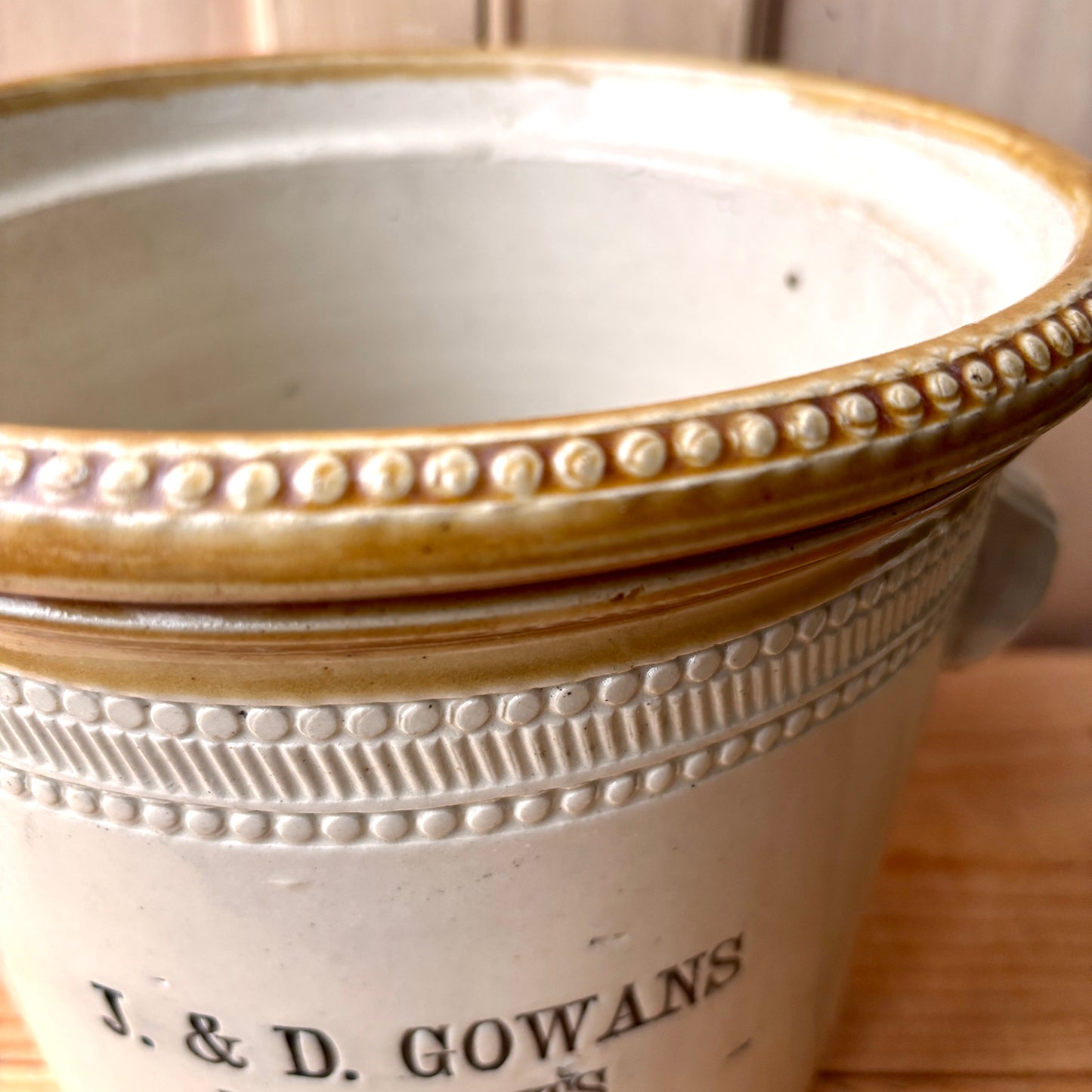 Large Vintage 8lb Stoneware Butter Crock