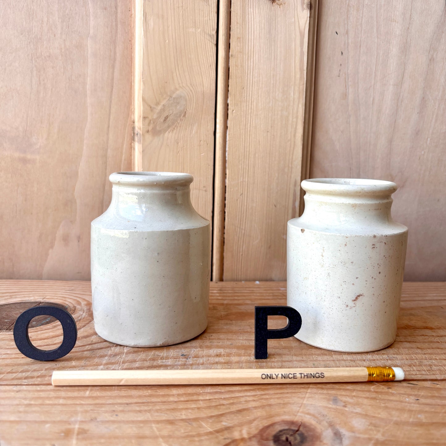 Small vintage stoneware bottles