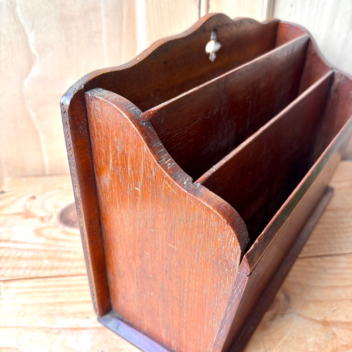 Antique Mahogany Letter Rack
