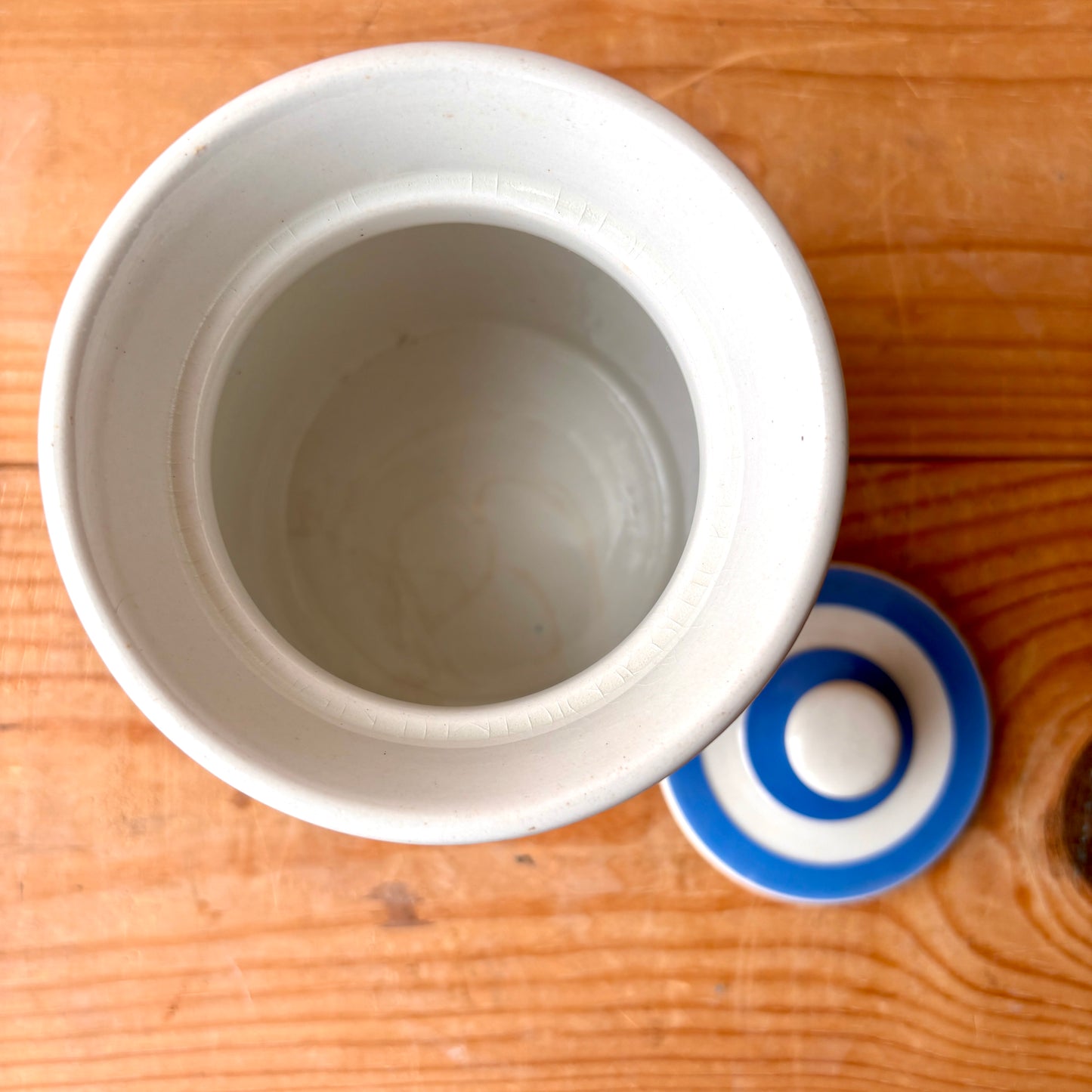 TG Green Blue and White Rice Canister