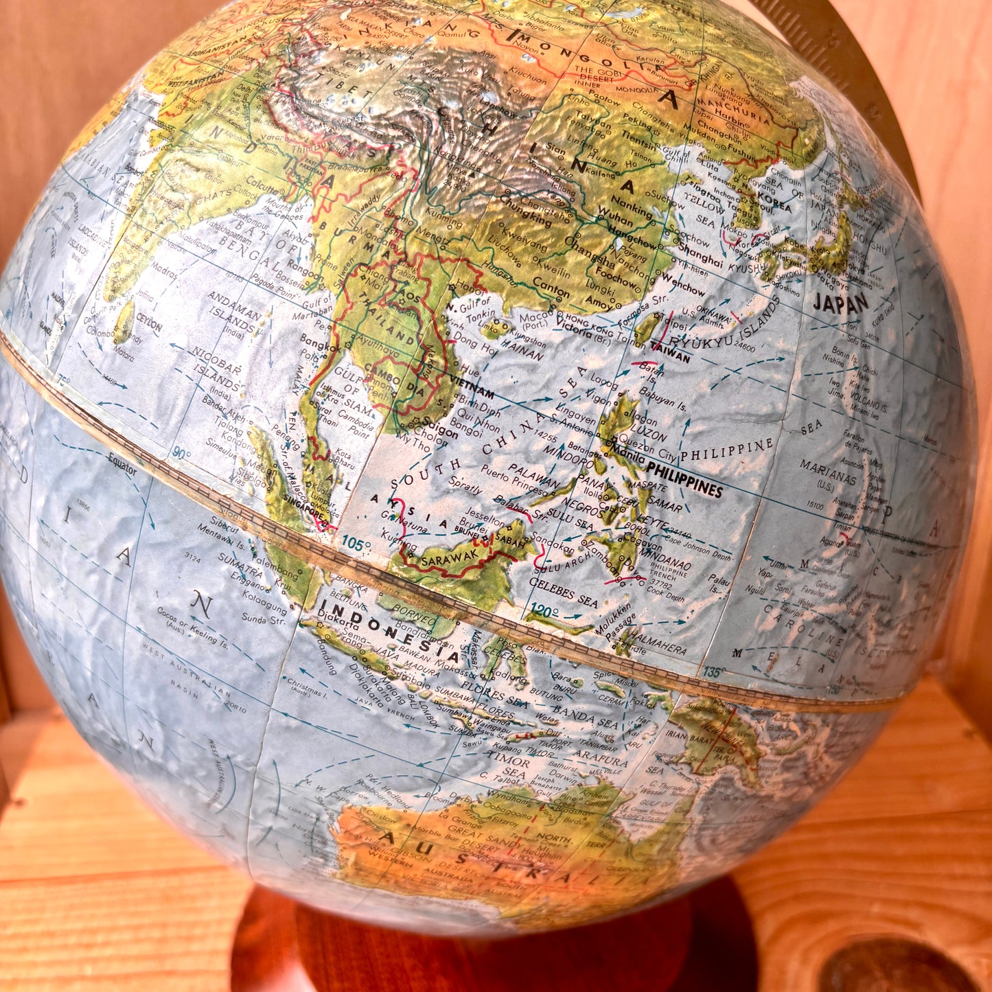 Vintage Danish world globe