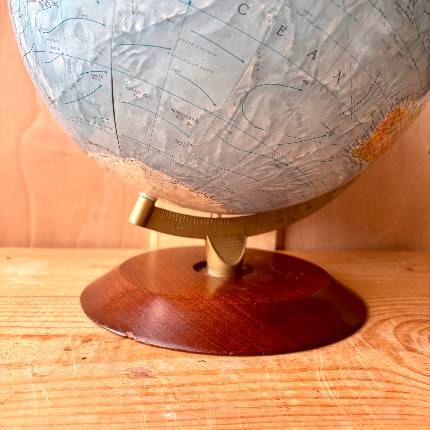 Vintage Danish world globe