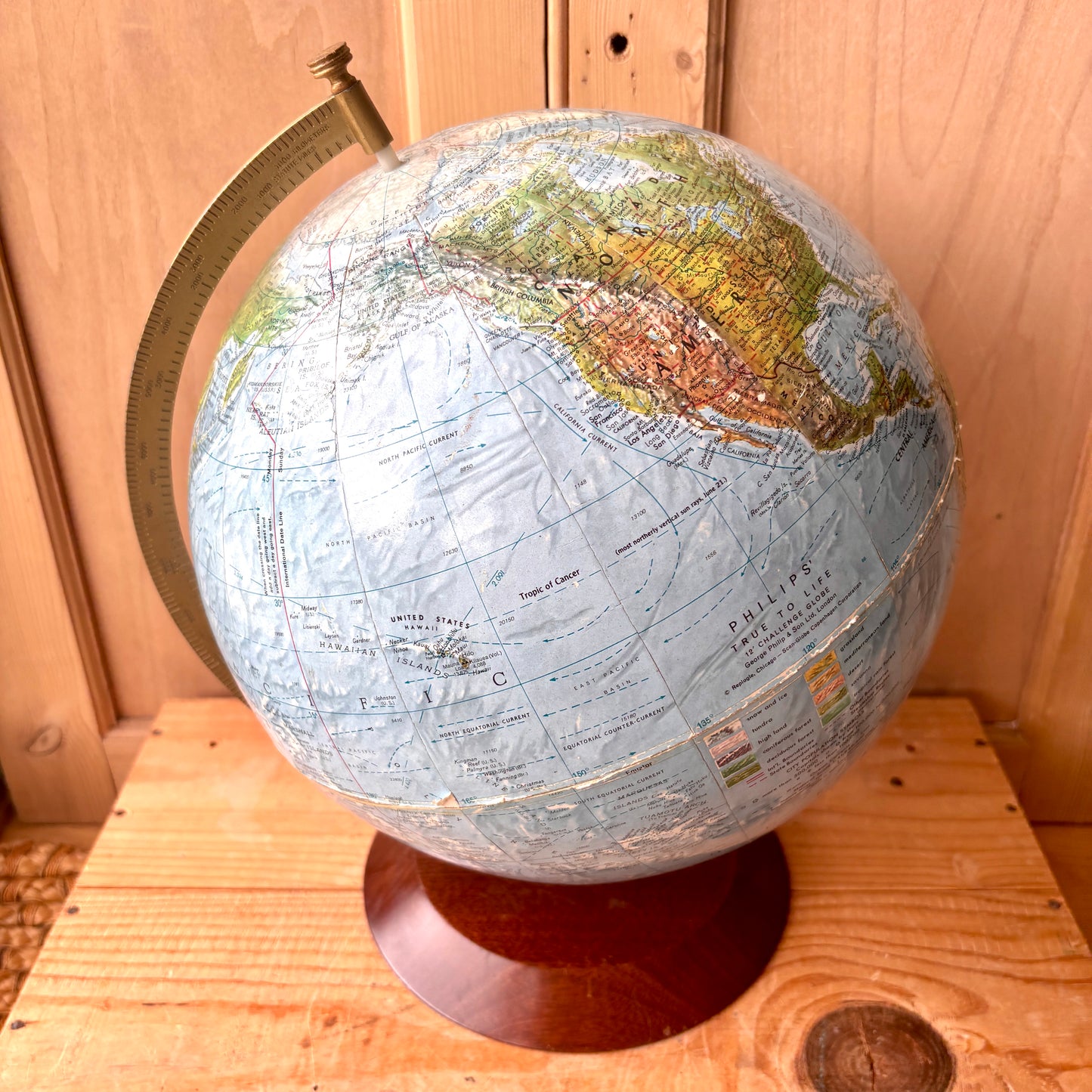 Vintage Danish world globe
