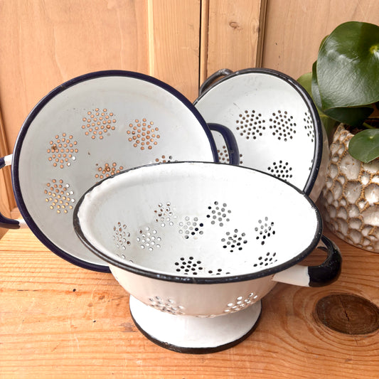 Vintage Enamel Colanders