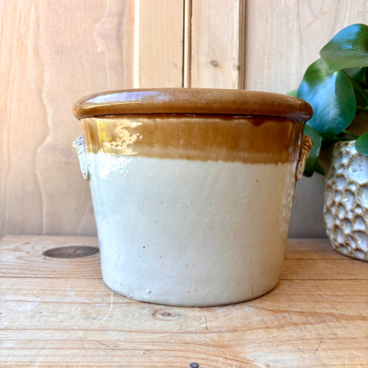 Large Vintage 6lb Stoneware Butter Crock