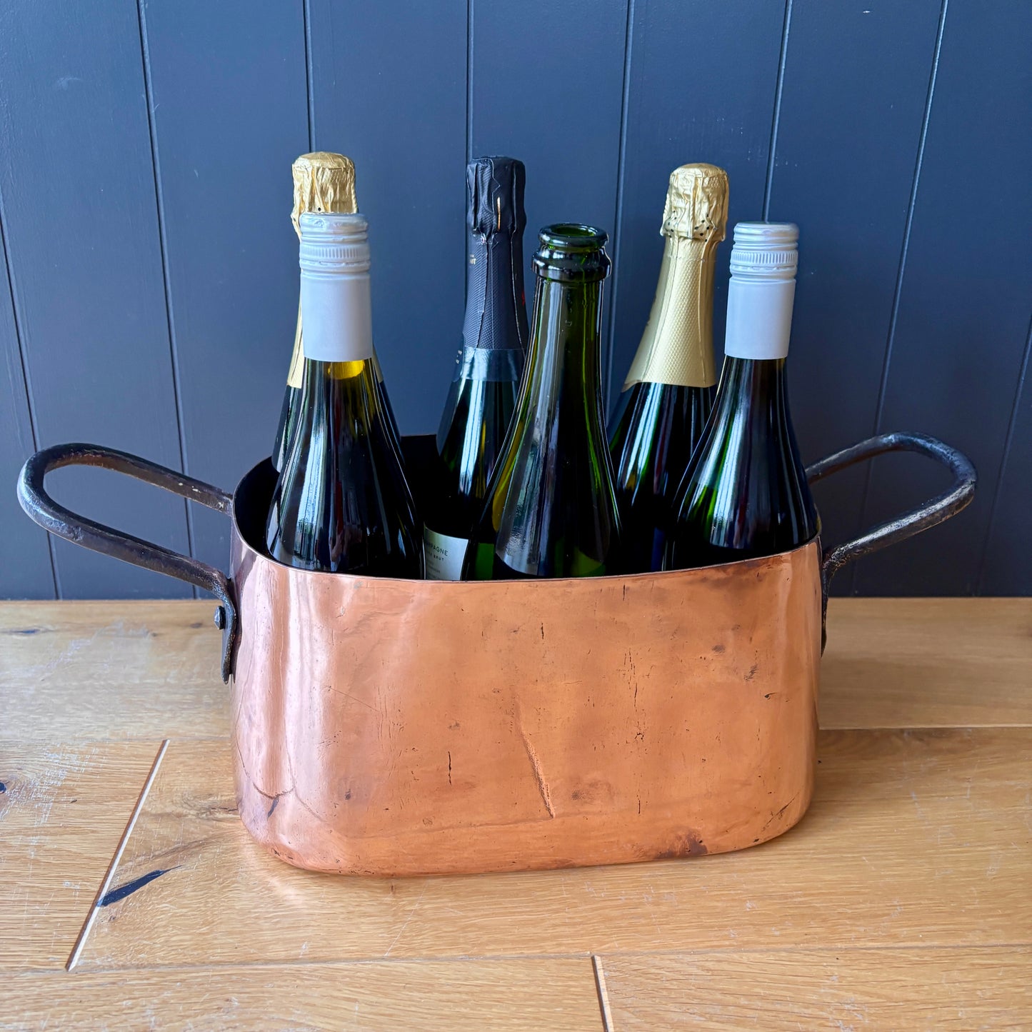 Antique French Copper Daubiere, Copper Pot