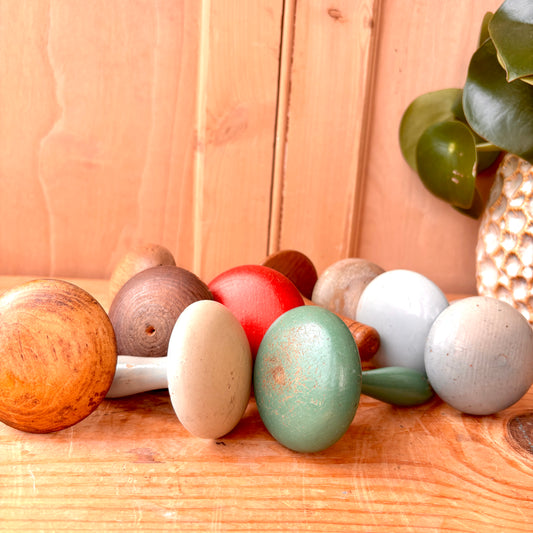 Vintage Wooden Darning Mushrooms