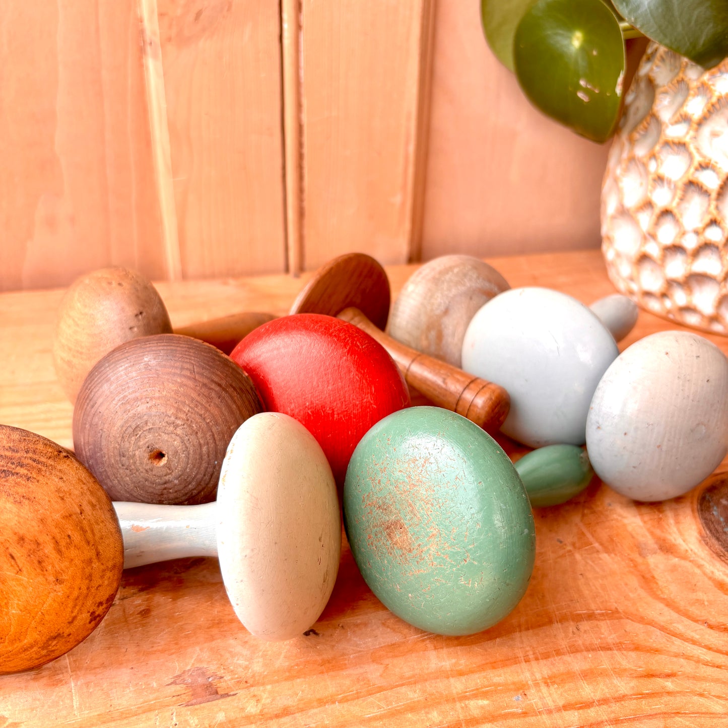 Vintage Wooden Darning Mushrooms