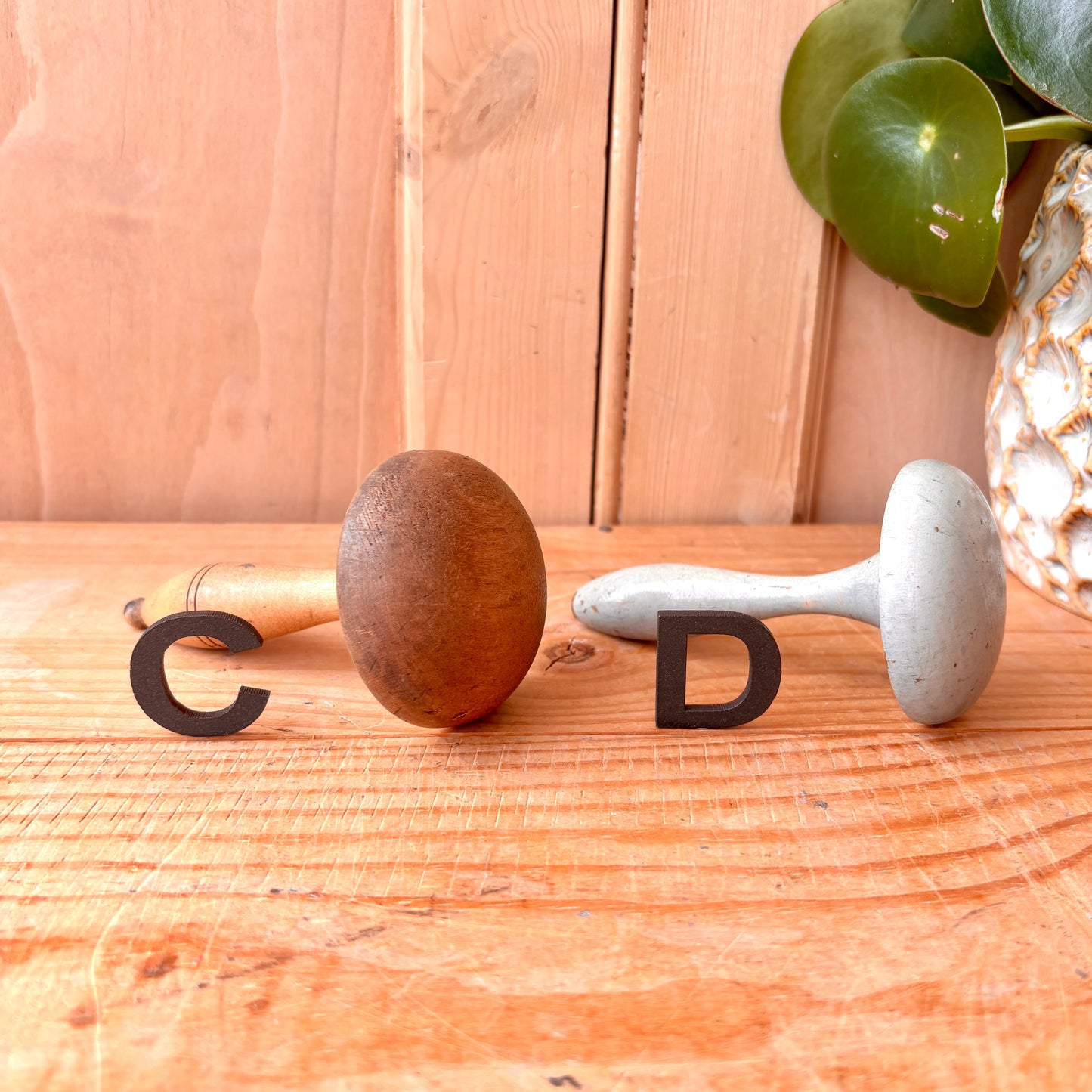 Vintage Wooden Darning Mushrooms