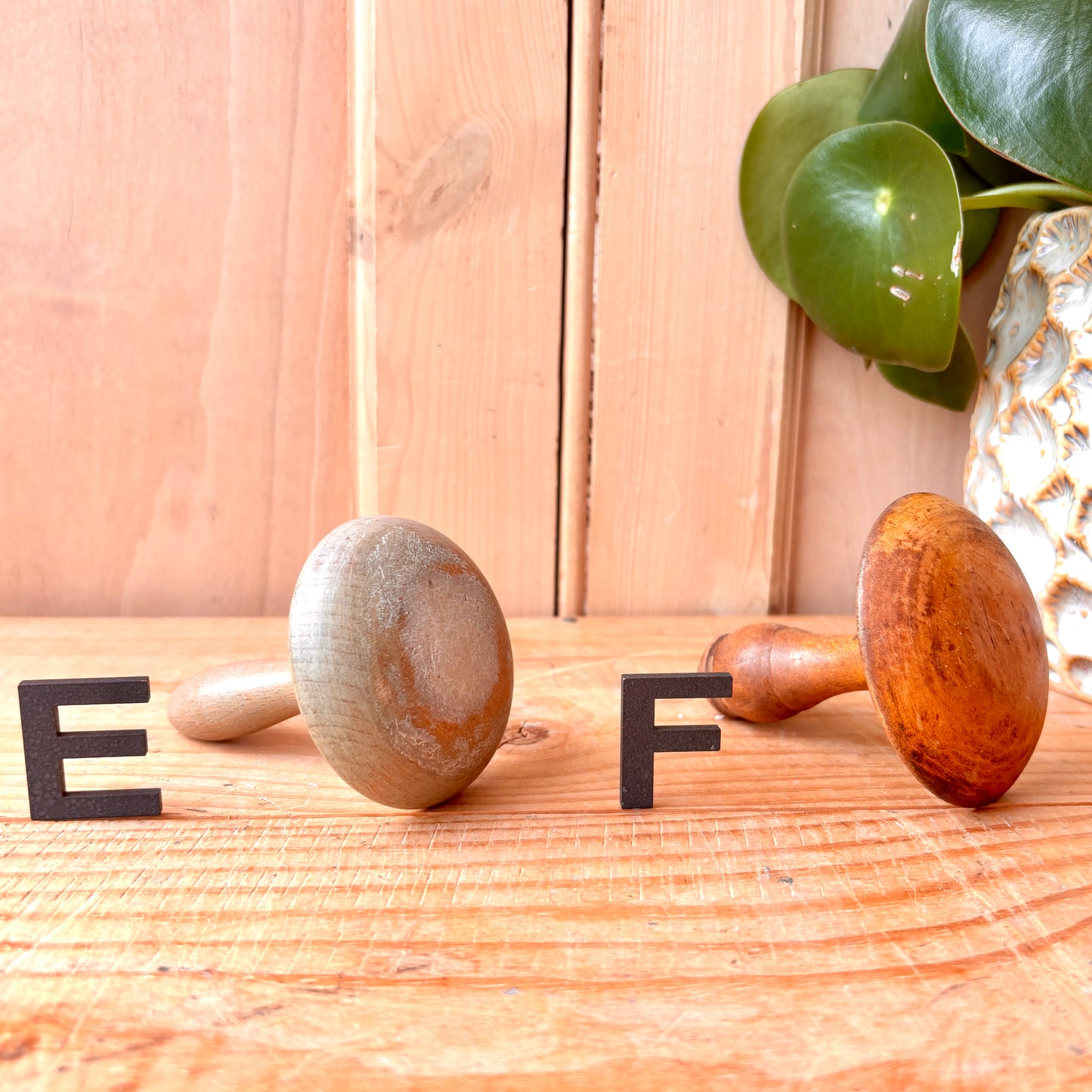 Vintage Wooden Darning Mushrooms