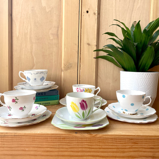 Vintage teacup trio