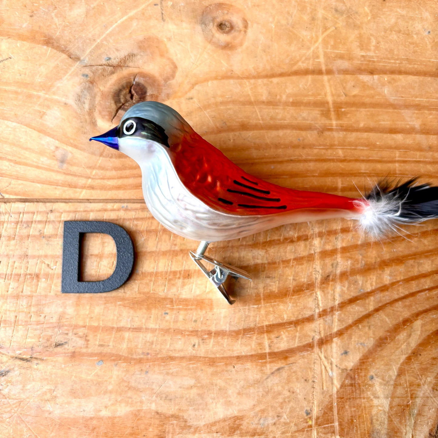 Vintage style Christmas bird baubles