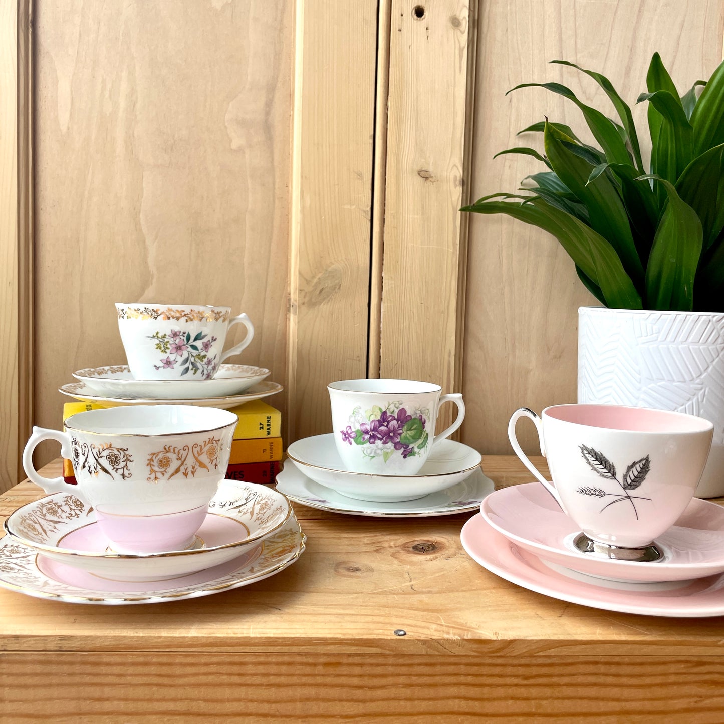 Vintage teacup trio