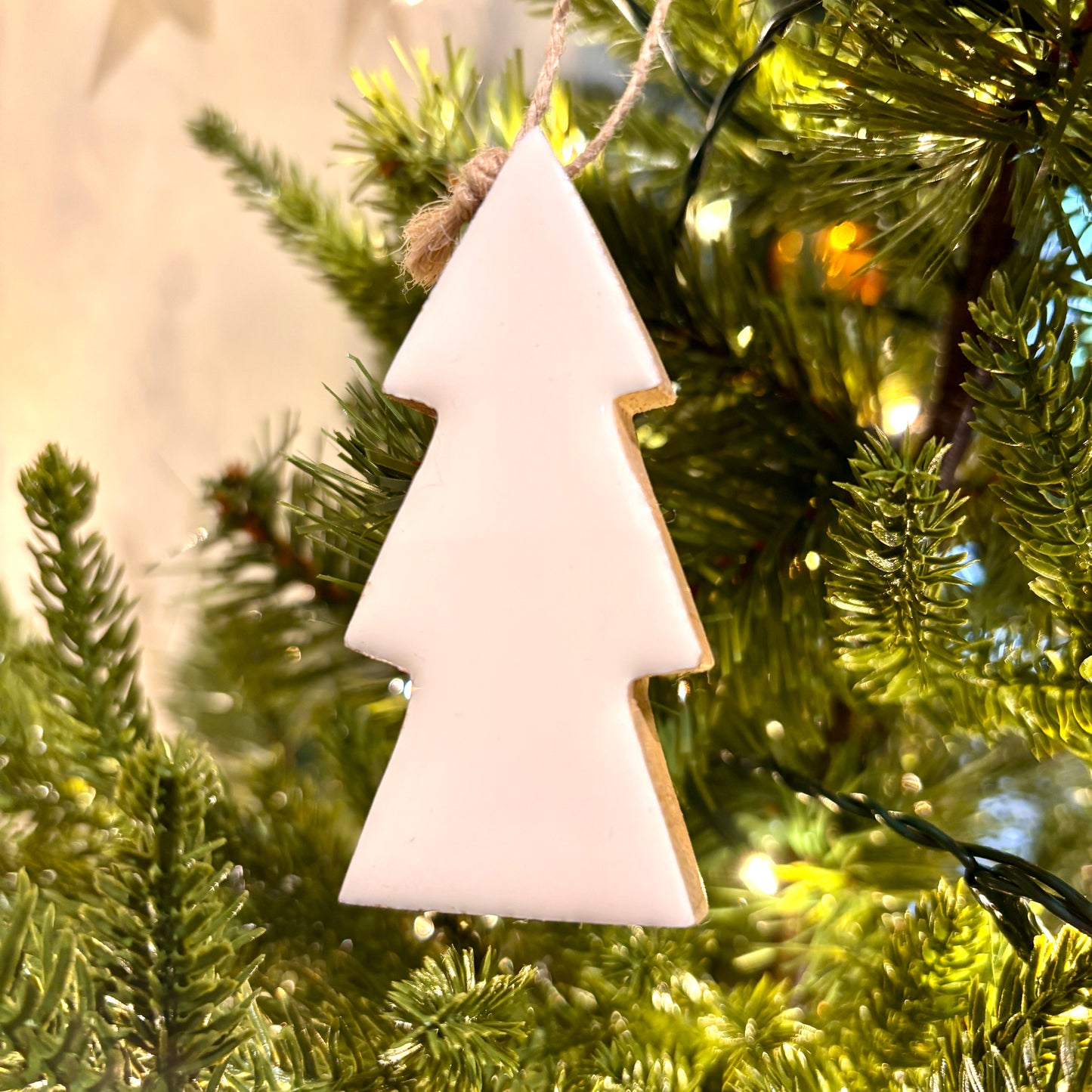 Wooden Scandi Christmas Decorations set of 6